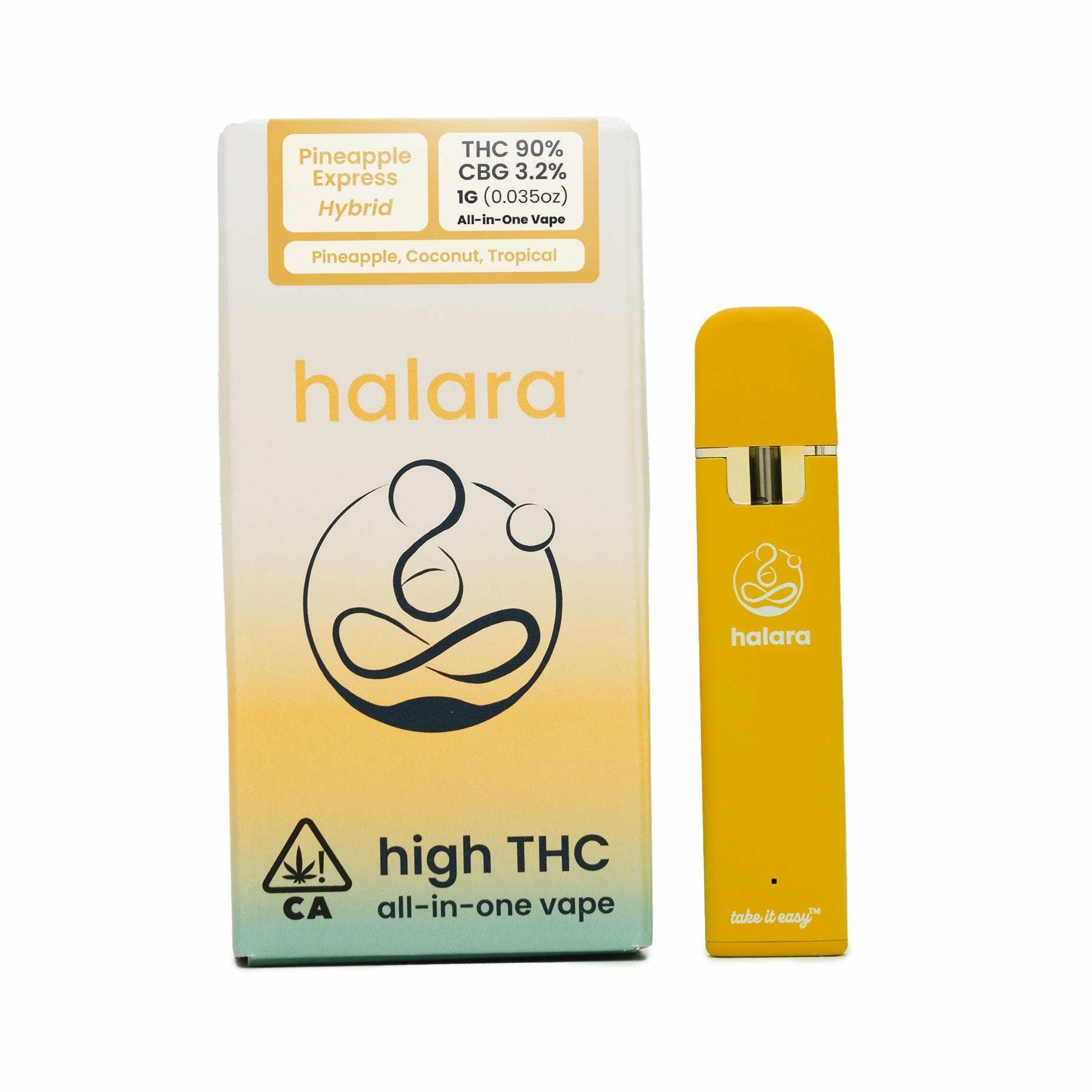 PINEAPPLE EXPRESS 1G DISP - Halara -  - $22 - Vape Cartridge