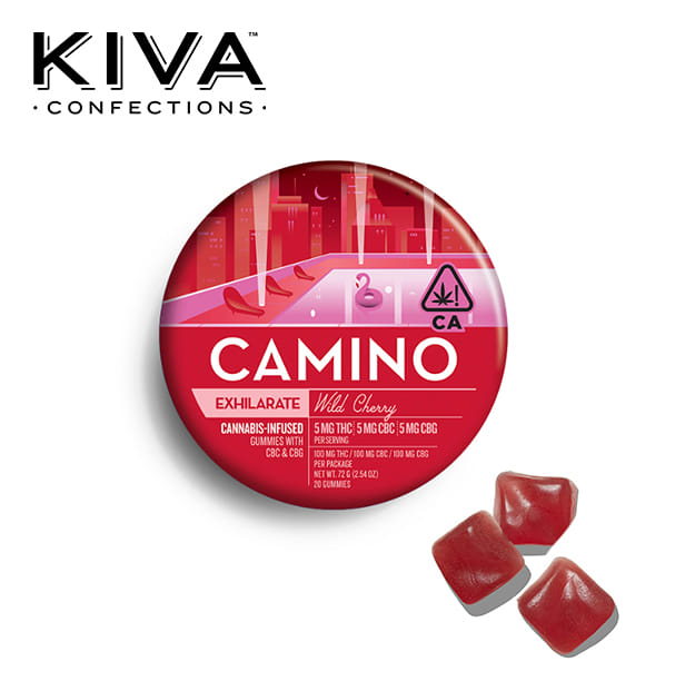 Camino - Wild Cherry  'Exhilarate' Gummies - 1:1:1 THC / CBC / CBG - 100mg - Kiva -  - $19.99 - Edibles