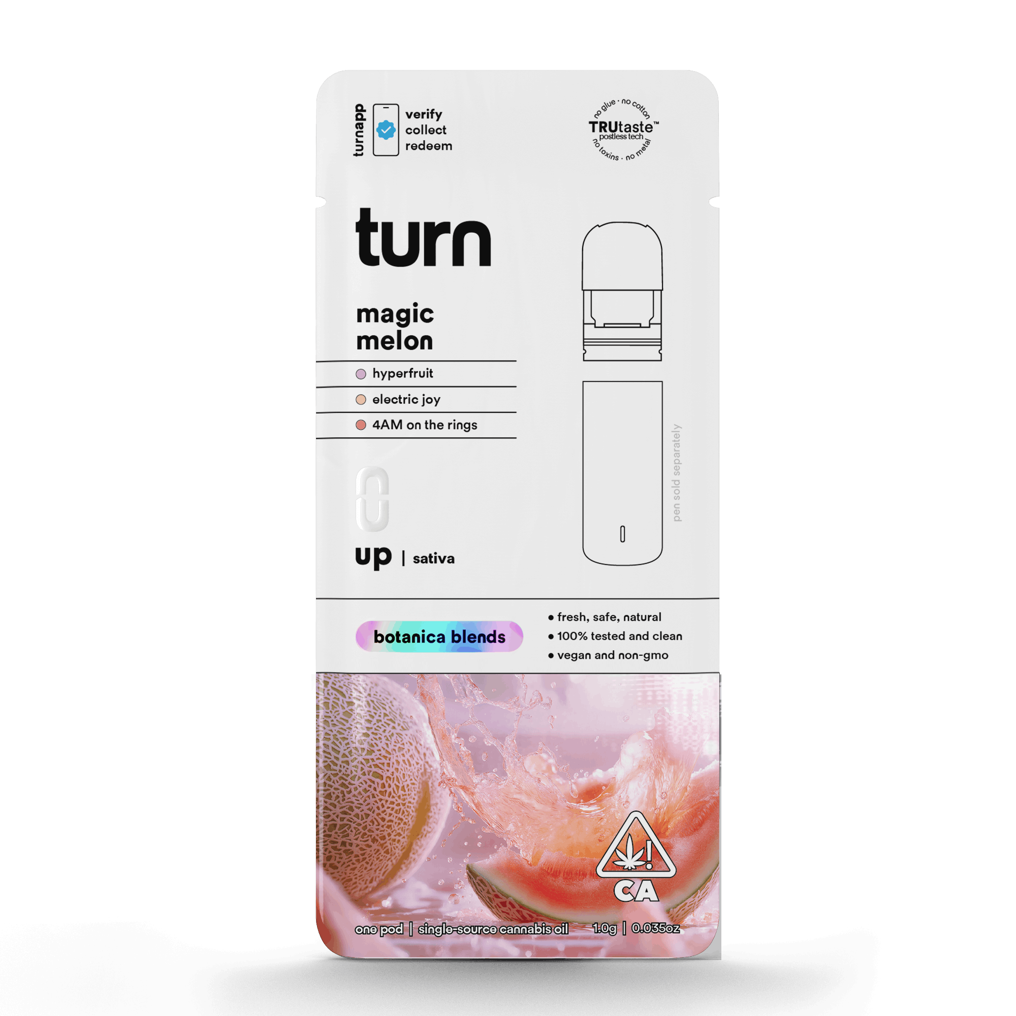 Turn Up Botanica Blends POD | 1g - Magic Melon - Satin - Turn -  - $26 - Vape Carts