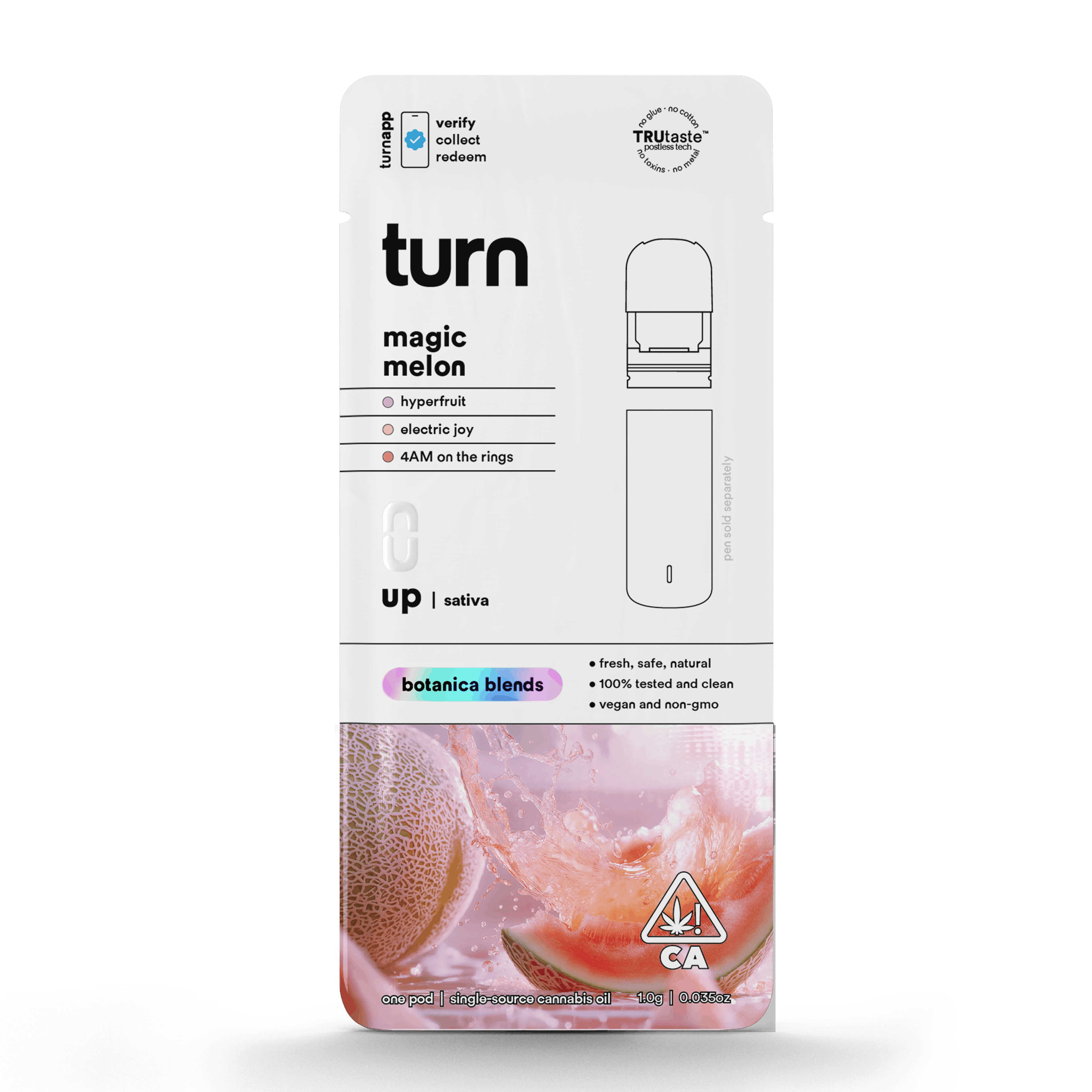 Turn Up Botanica Blends POD | 1g - Magic Melon - Satin - Turn - - $26 - Vape Carts