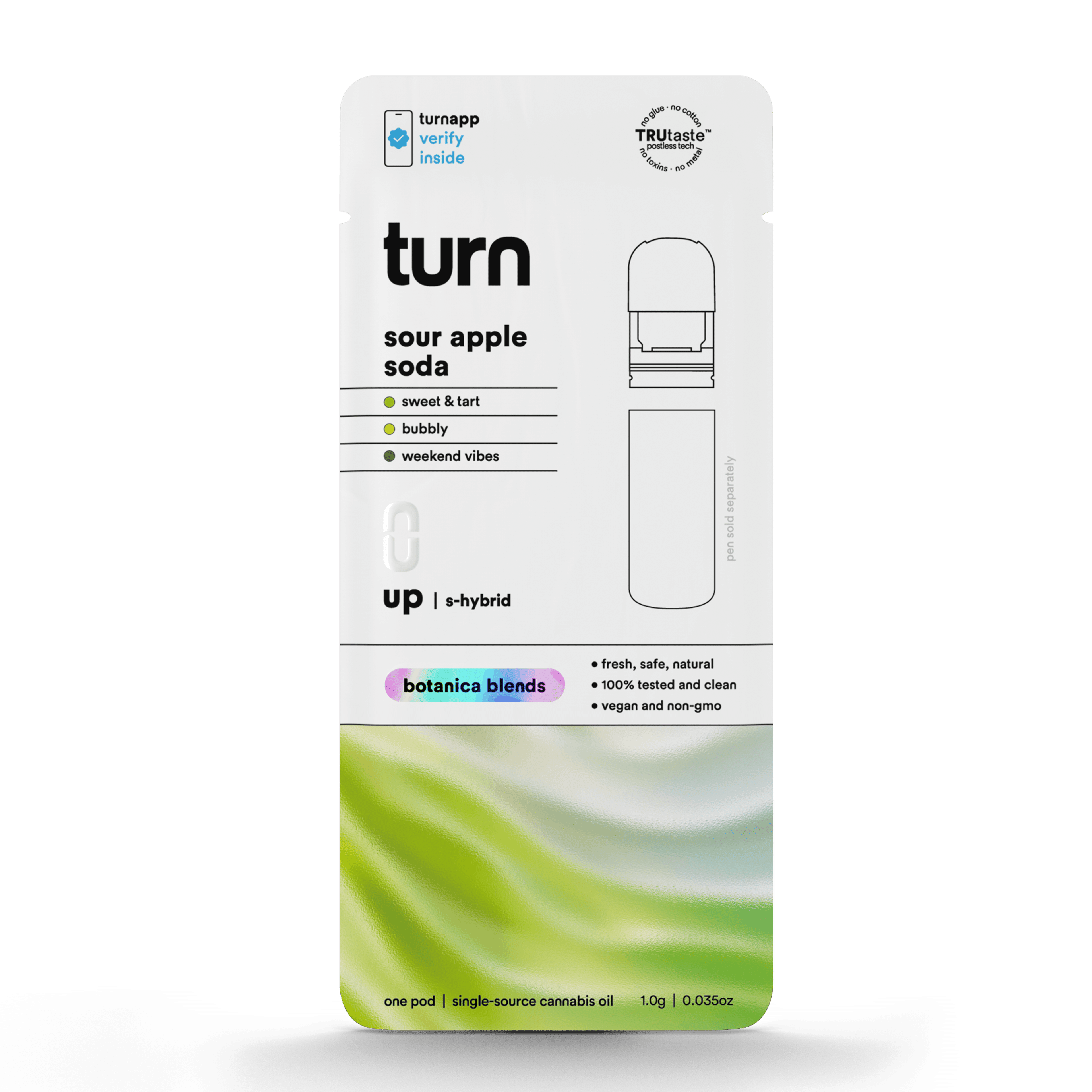 sour apple | botanica blends | up | 1.0g POD | - Turn - - $25.21 - Vapes