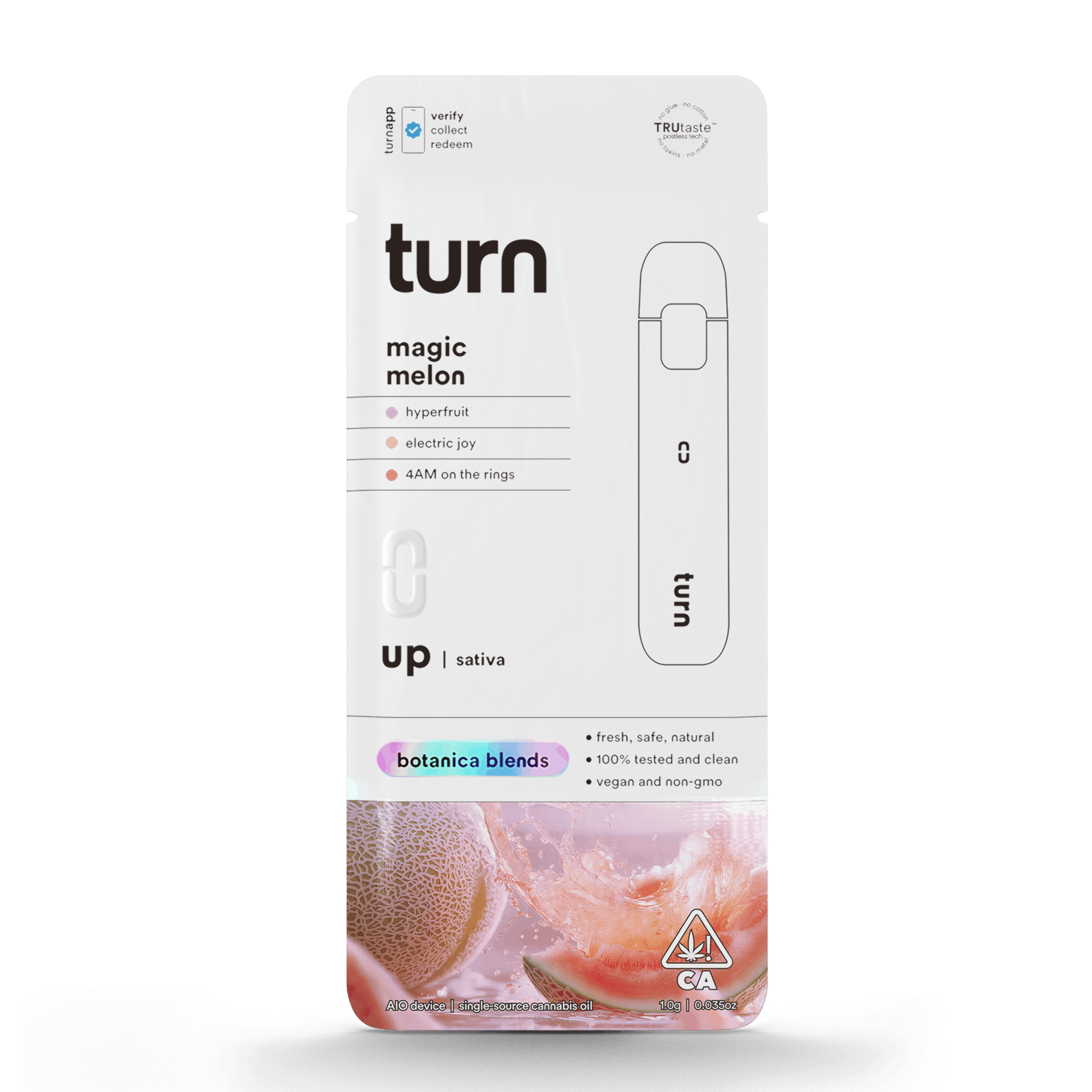 Turn Up Botanica Blends AIO| 1g - Magic Melon - Sativa - Turn - - $27 - All-In-Ones