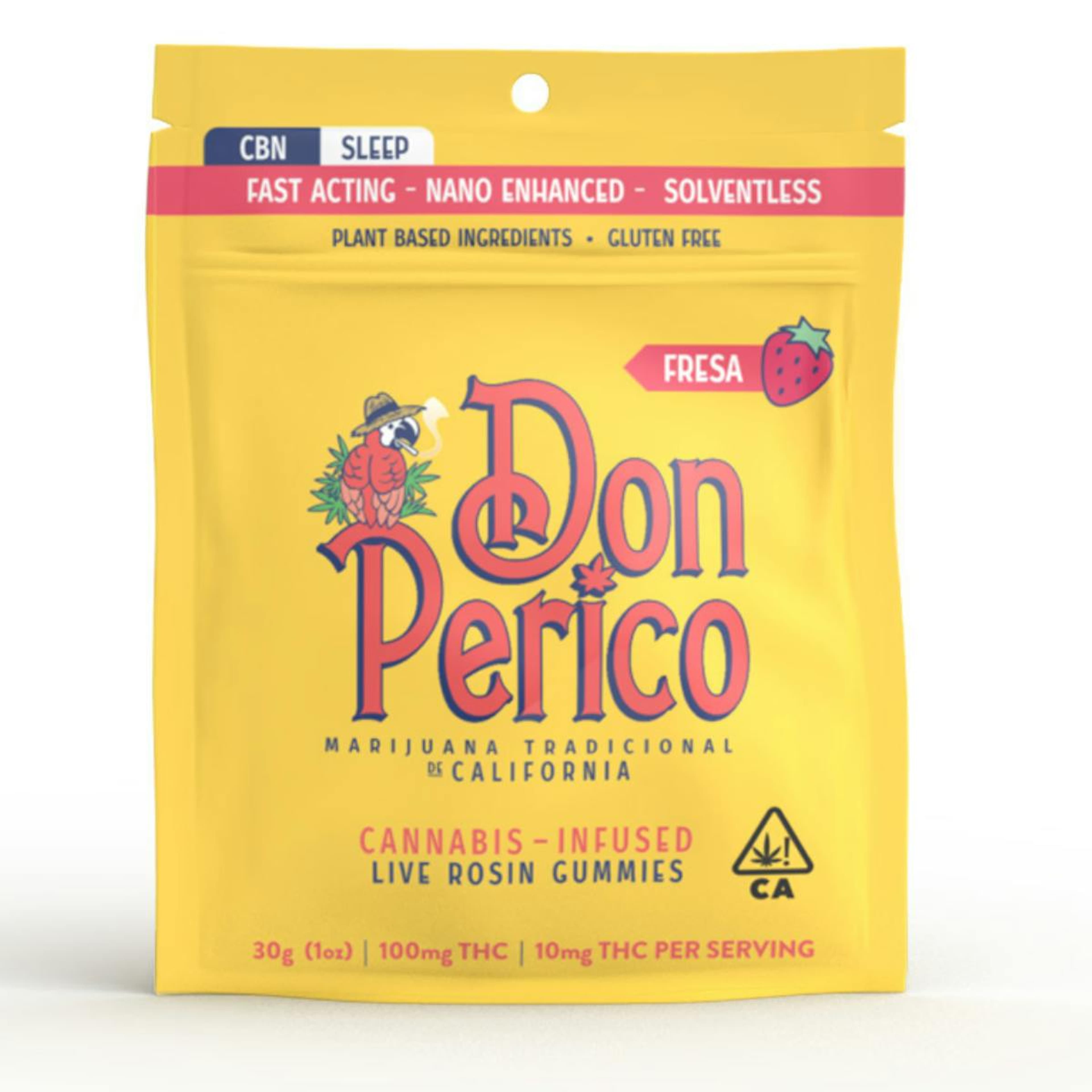 Fresa - Sleep 2:1 THC:CBN - NANO Rosin Gummies *DAILY BUY 2 GET 1* - Don Perico - Fresa CBN Nano Rosin Gummies 100mg (I) - $16 - Edibles