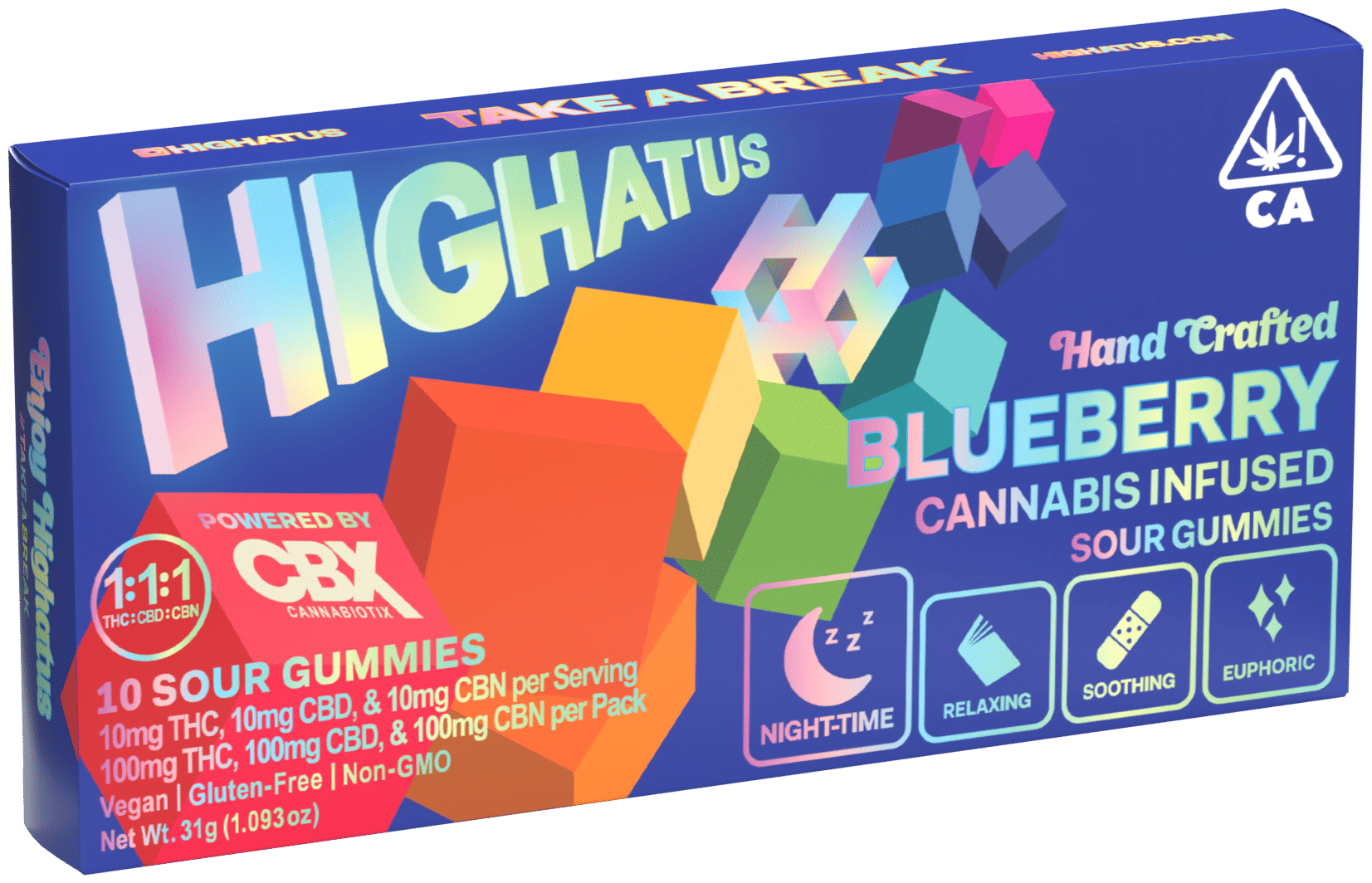 Highatus - Blueberry Sleep Gummies - Cannabiotix - 10 Piece - $15 - Edibles