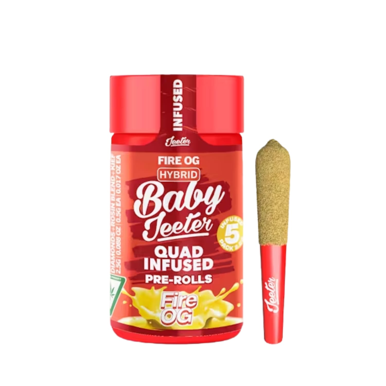 Fire Og Infused Baby 5pk Prerolls - Jeeter -  - $37.74 - Preroll