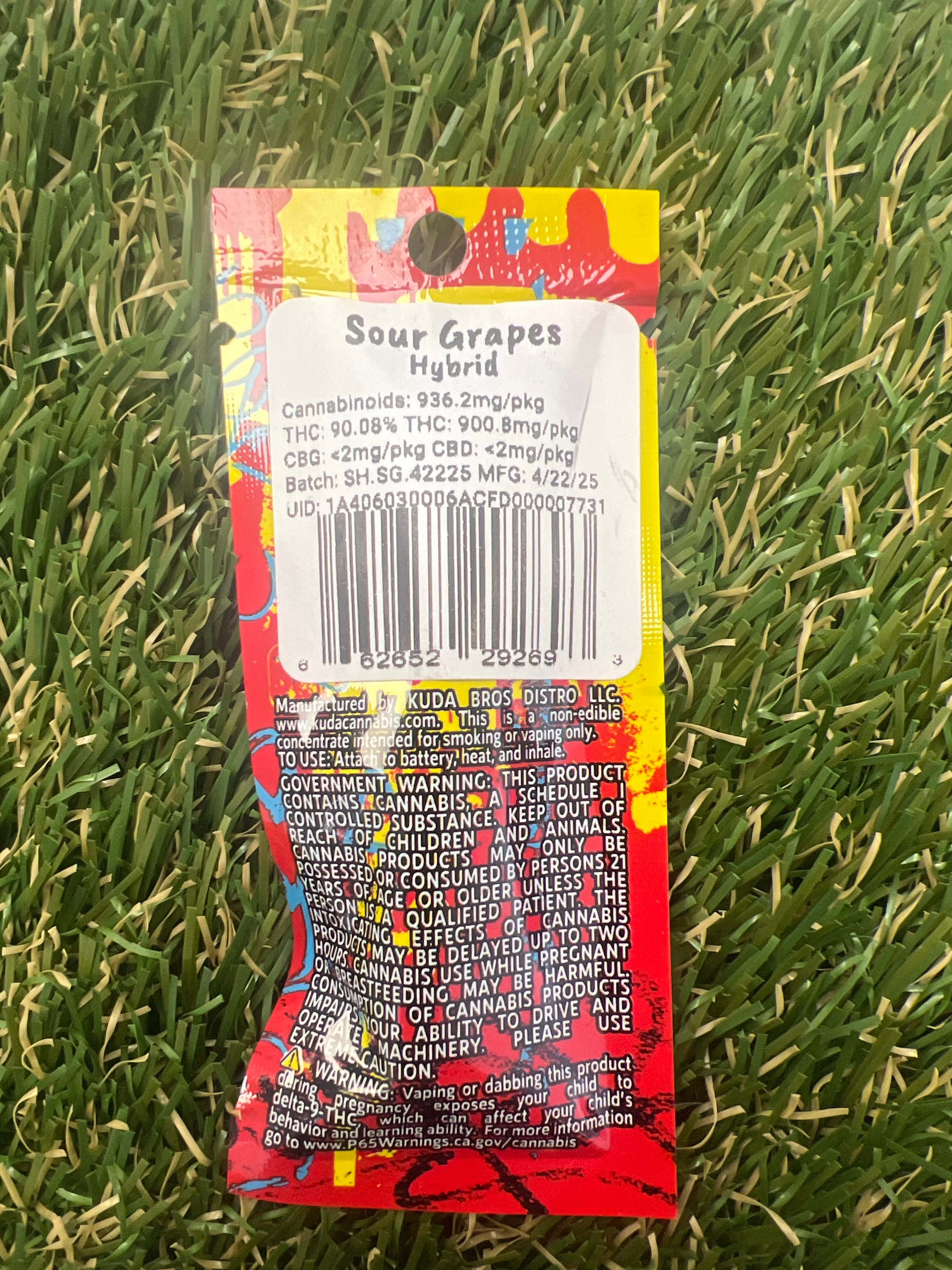 SOUR GRAPES 1G REFILL - SHOOTERS -  - $9 - Vape Cartridge