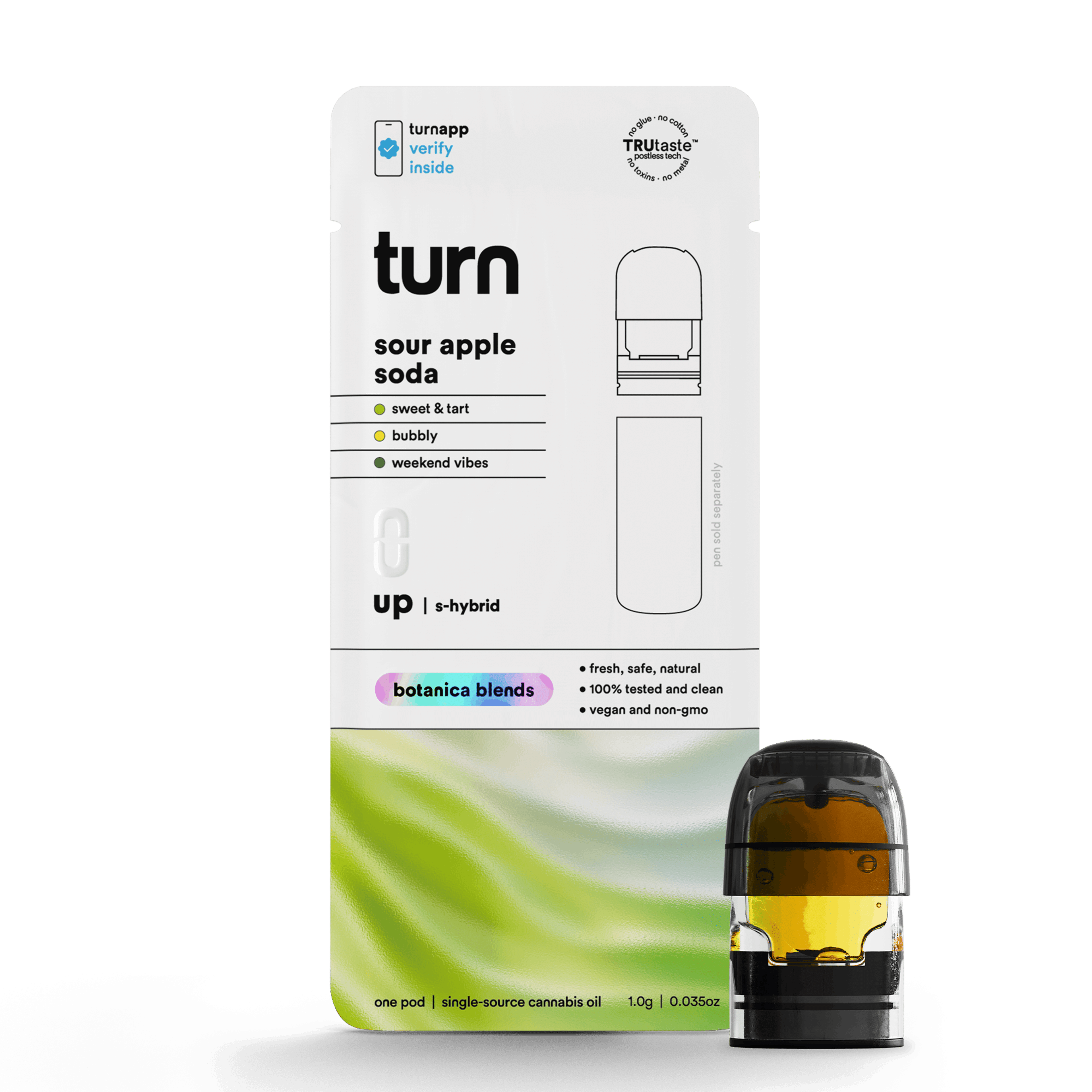 sour apple | botanica blends | up | 1.0g POD | - Turn - - $25.21 - Vapes