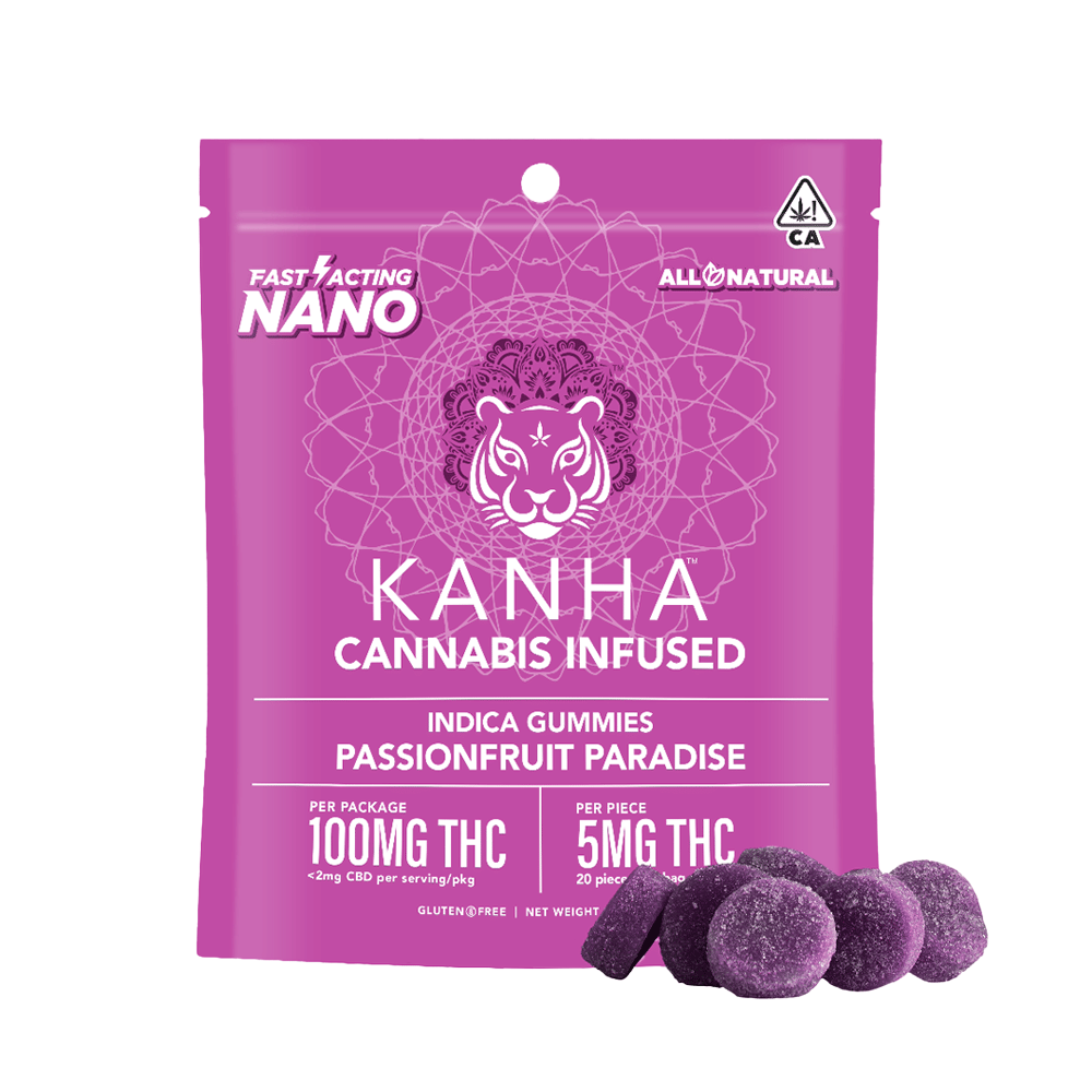 Passionfruit Paradise Nano Gummies (100Mg) (20Pk) - Kanha - null - $20 - Edible