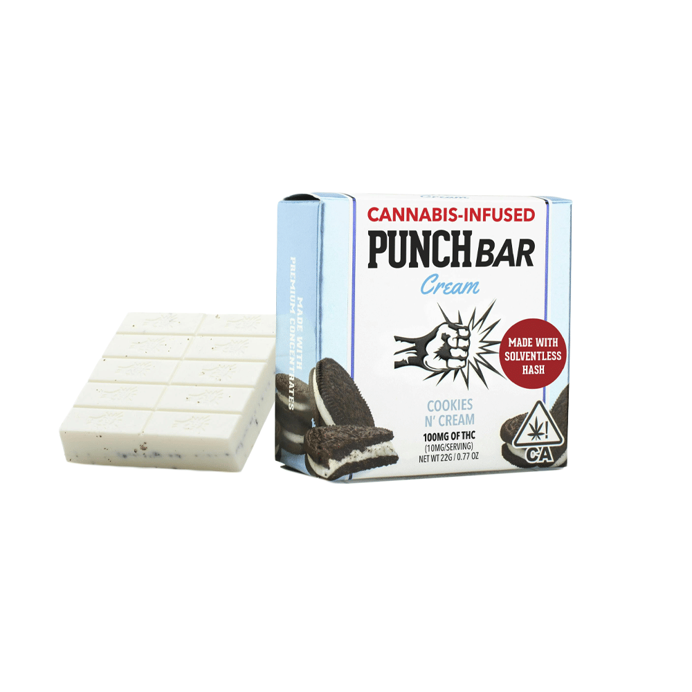 Cookies 'N Cream Solventless Bar (100MG) - Punch Edibles & Extracts -  - $15 - Edible