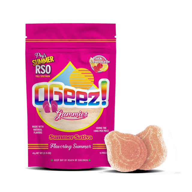Peg's Pink Lemonade RSO 10pk Gummies (100mg)