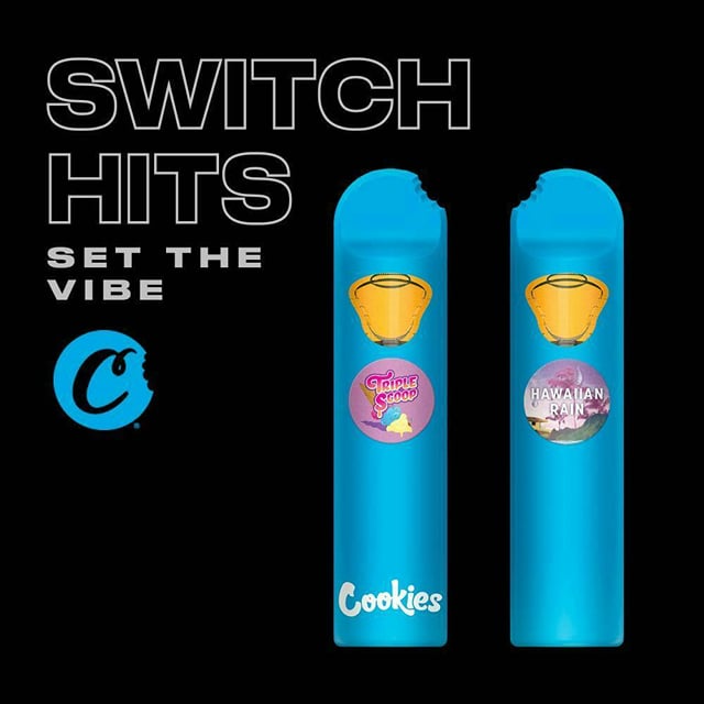 Cookies Distillate Dual Chamber Cartridge - Triple Scoop/Hawaiian Rain (2x 0.5g Indica/Hybrid) *NEXT DAY DELIVERY ONLY*