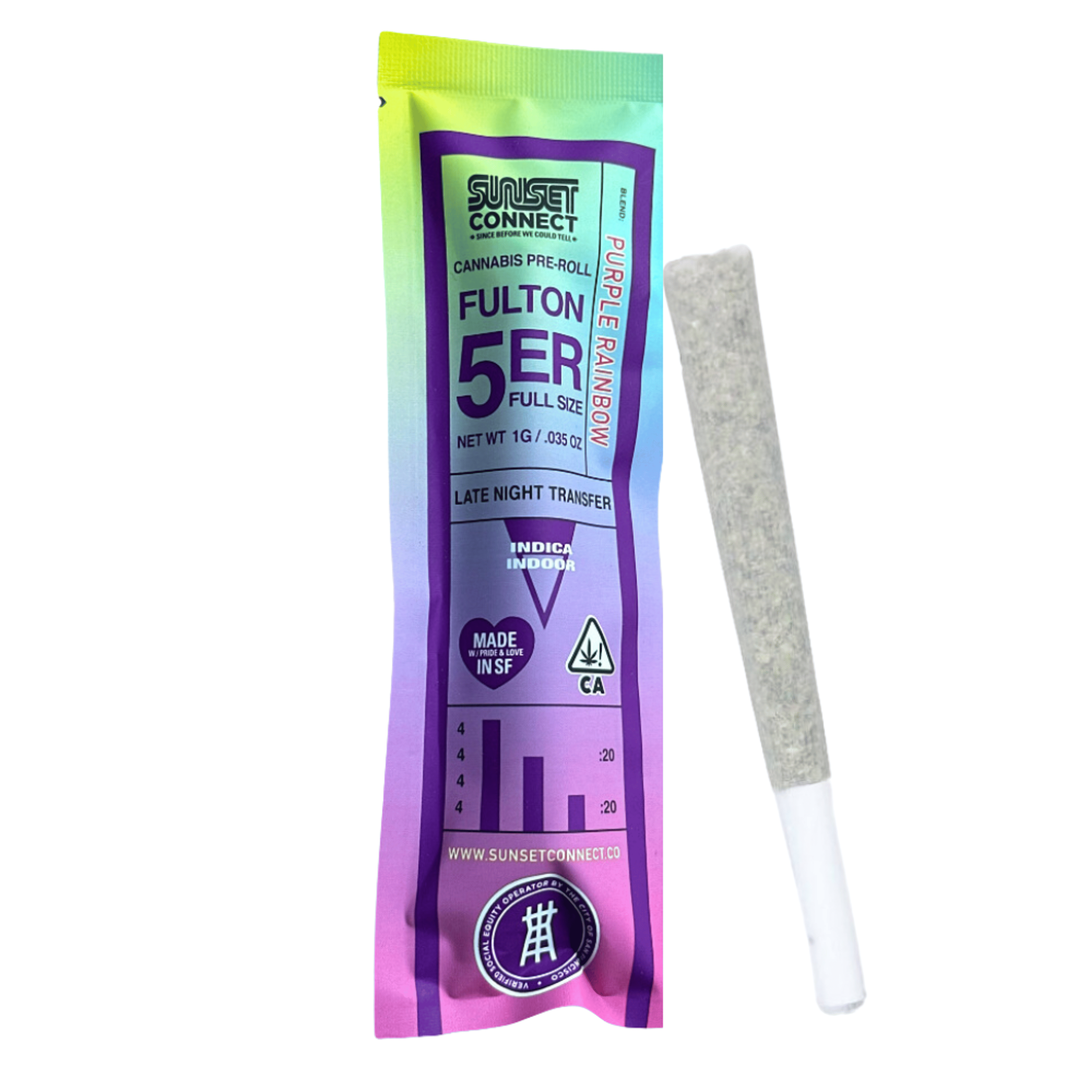 PURPLE RAINBOW 1G PRE-ROLL - SUNSET CONNECT - - $4.25 - Pre-Rolls