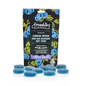 SOUR Blue Raspberry - 100mg Fruit Chews