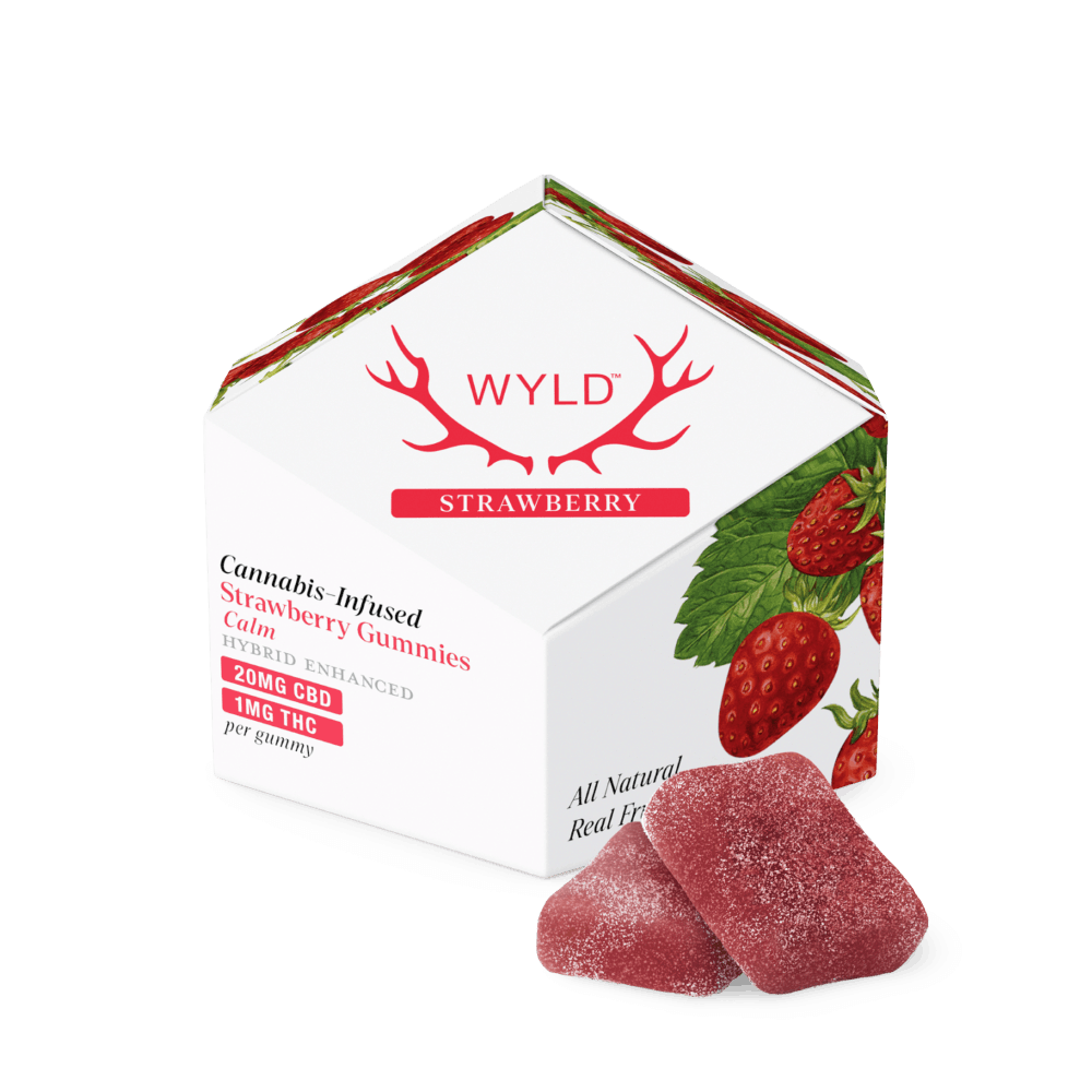 Strawberry 20:1 Cbd:Thc Gummies (100Mg) (10Pk) - Wyld - null - $18 - Edible