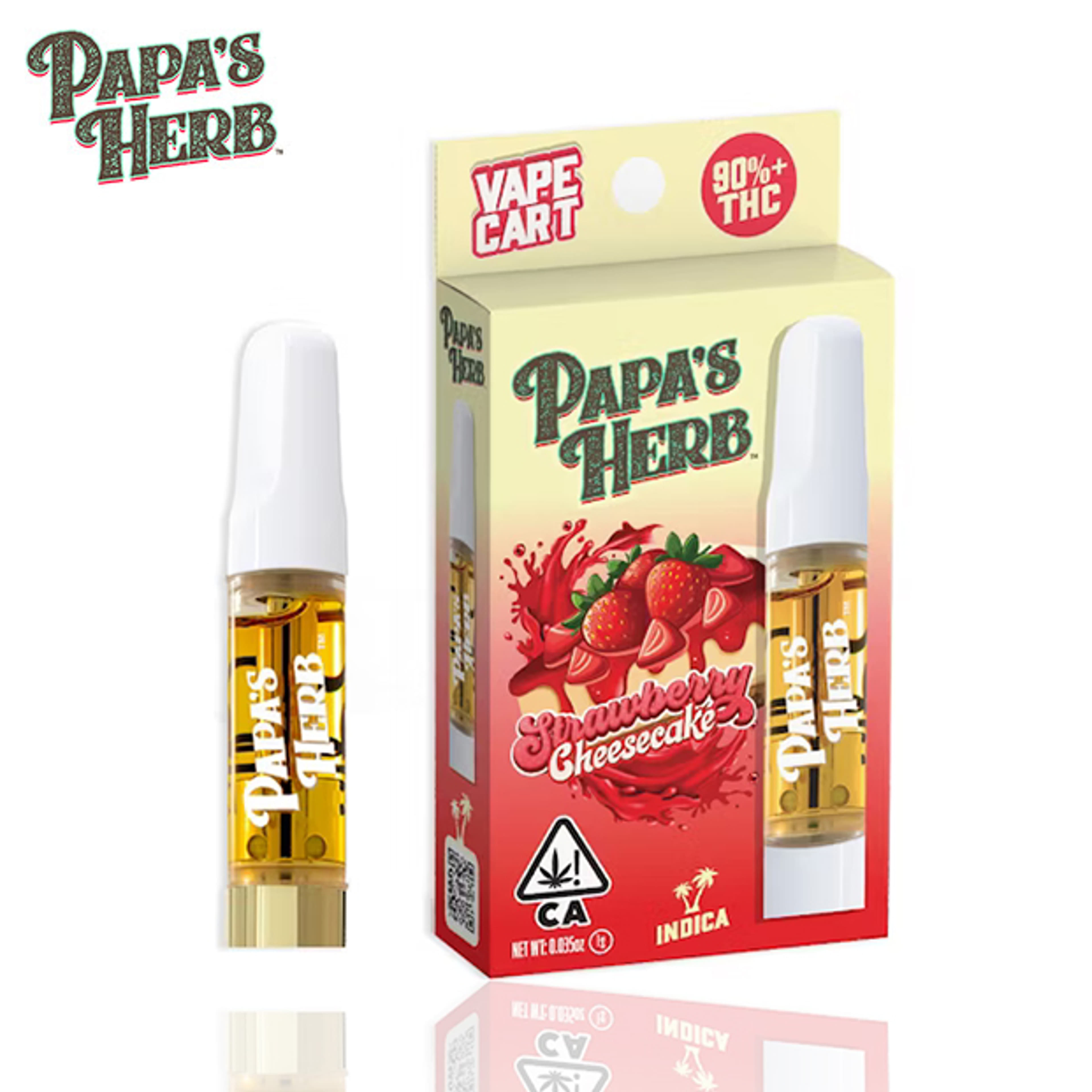 Papa's Herb Vape - Strawberry Cheesecake - 1g - Papa's Herb - 1g Cart - $22.99 - 510 Cartridges