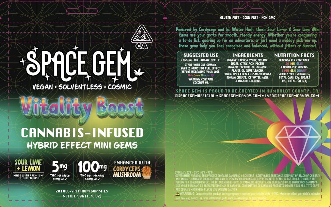 Vitality Boost Hybrid Effect Mini Space Gems [20pk] (100mg THC) - Space Gems -  - $22.99 - Edible