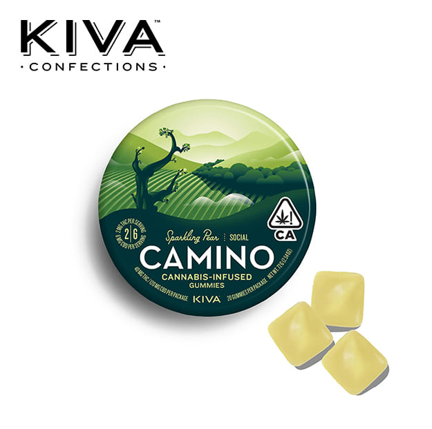 Camino - 'Social' Sparkling Pear Gummies - 40mg THC / 120mg CBD - Kiva -  - $19.99 - Edibles