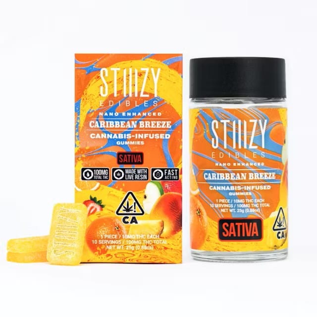 Caribbean Breeze 100mg Gummies - Stiiizy - null - $12 - Edible