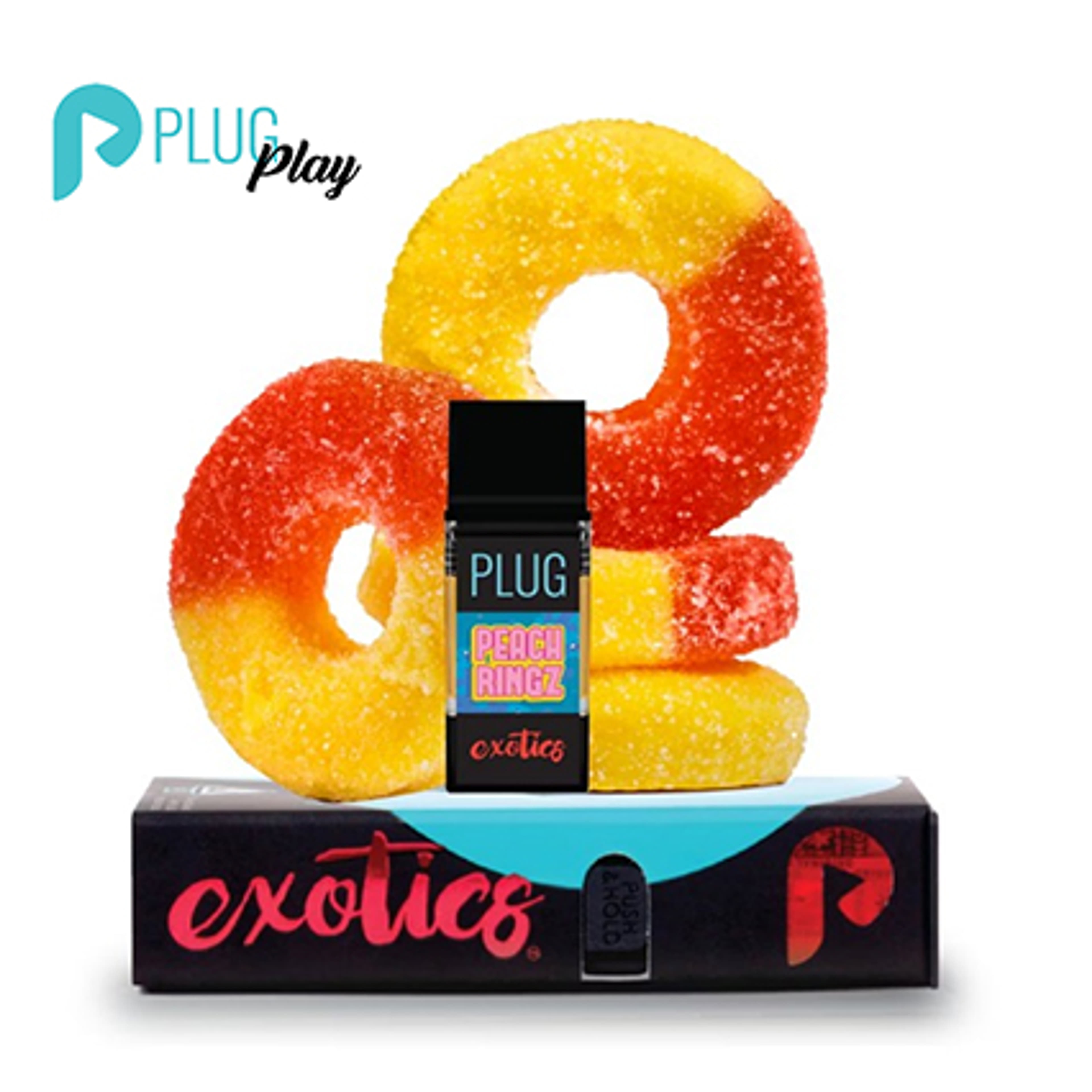 PLUGplay EXOTICS - Peach Ringz PLUG - 1g - PLUGplay - EXOTICS - $34.99 - PLUGplay Pods