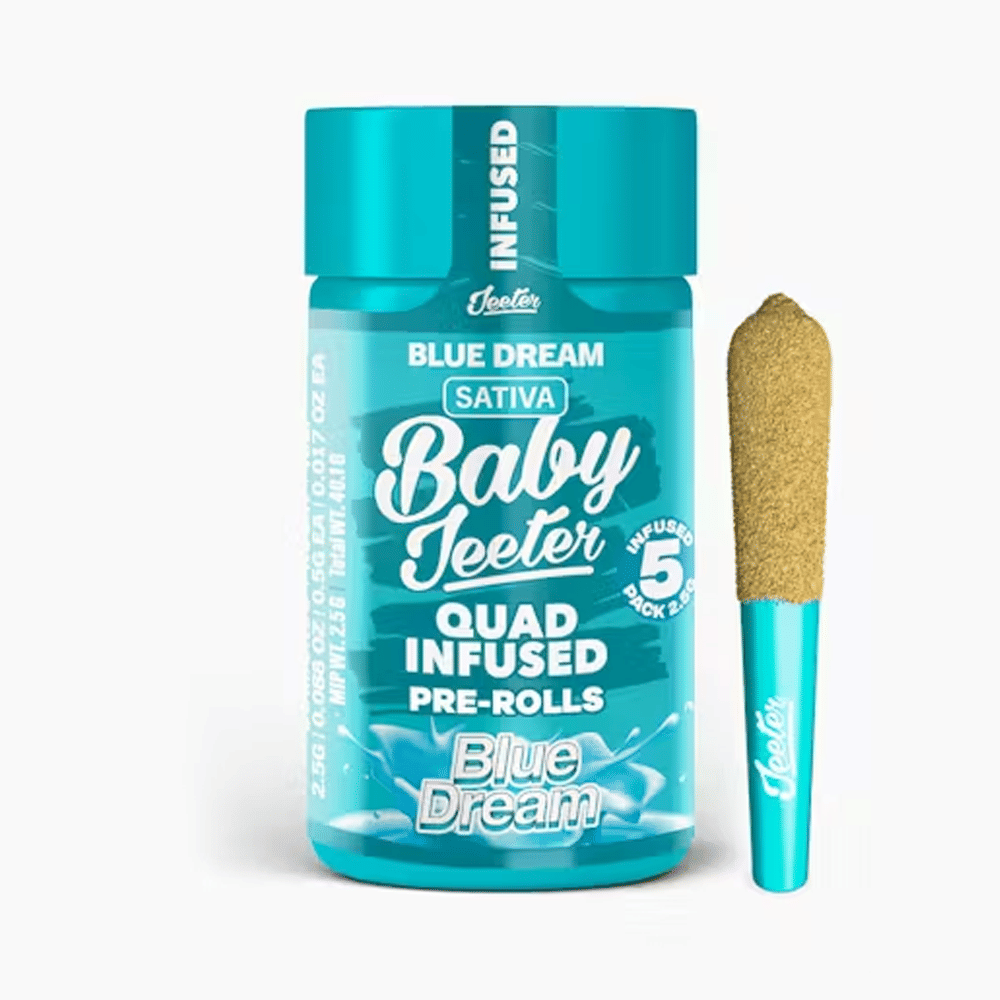 Blue Dream Quad Infused Baby Jeeter Pre-Rolls (5PK) (2.5G) - Jeeter - (5PK) (2.5G) - $30 - Preroll