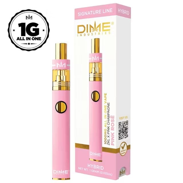 Pink Rose 1g All In One Vape - Dime Industries -  - $32 - Ready To Use Vapes