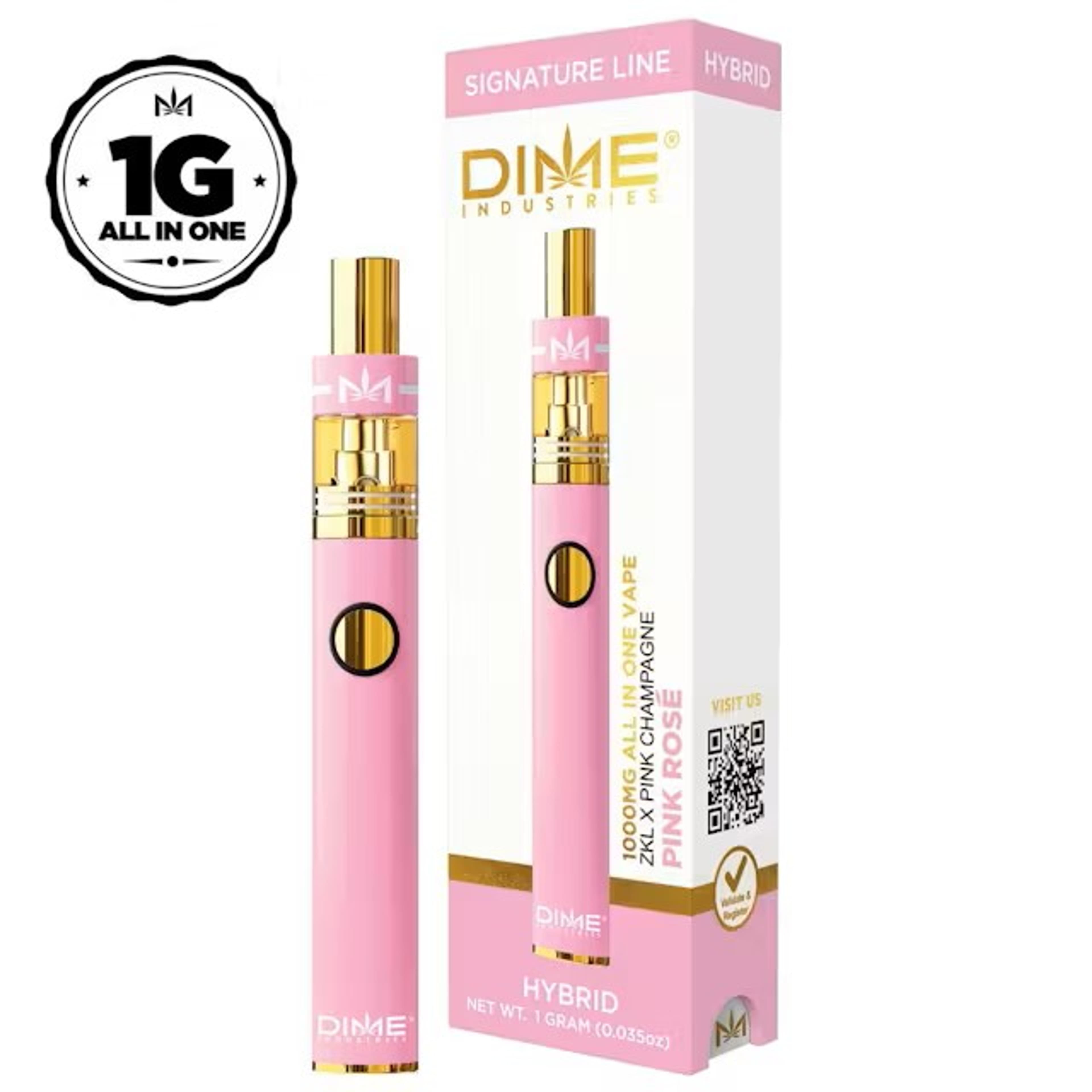 Pink Rose 1g All In One Vape - Dime Industries - - $32 - Ready To Use Vapes