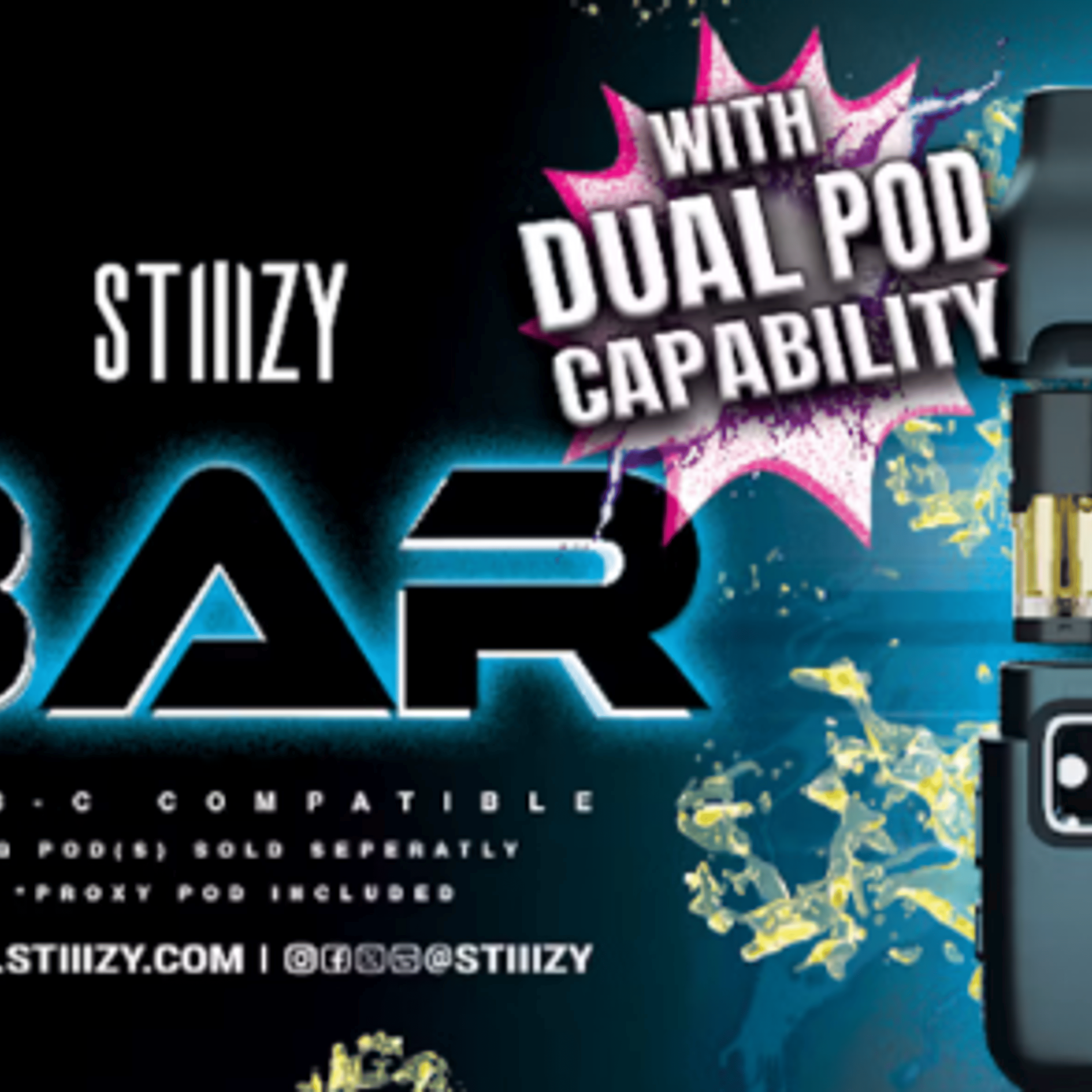 Bar Double Battery - STIIIZY - Black - $30 - Accessory