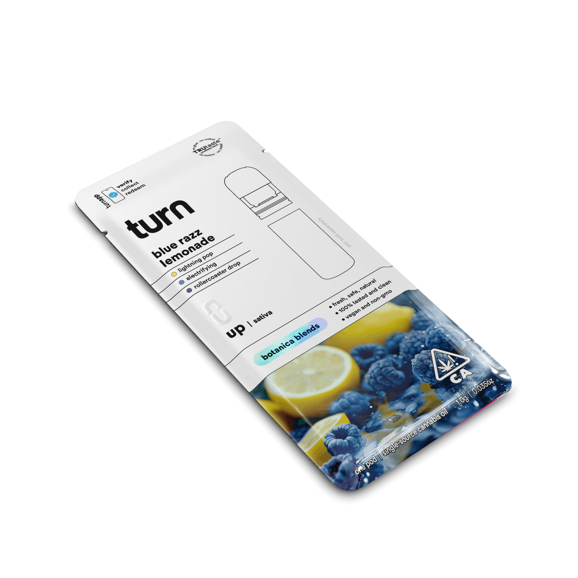 Turn Up Botanica Blends POD | 1g - Blue Razz Lemonade - Sativa - Turn -  - $26 - Vape Carts
