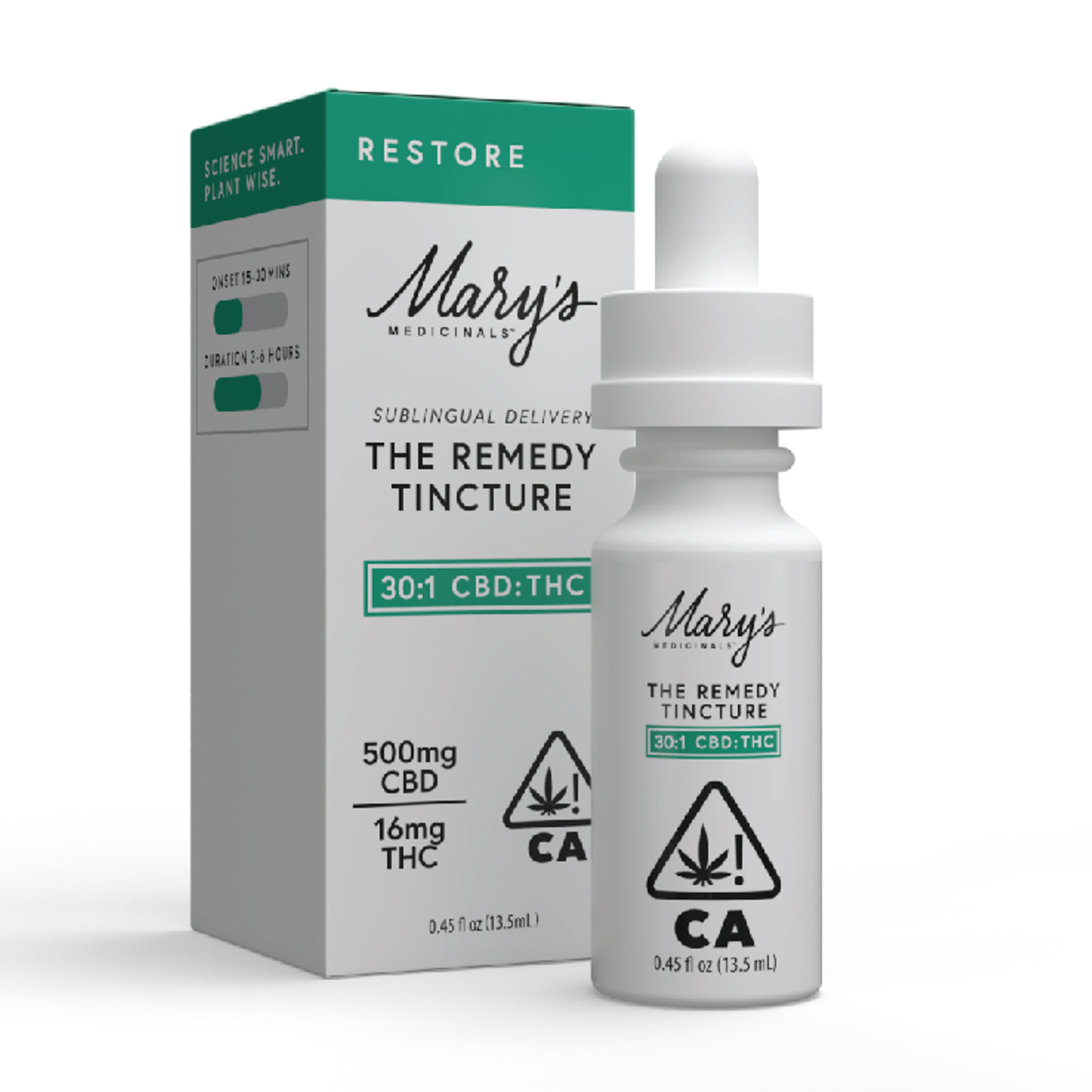 Remedy-Restore-0.45oz-(500mgCBD:16mg THC) 30:1 - Mary Medincinals - - $35 - Tinctures