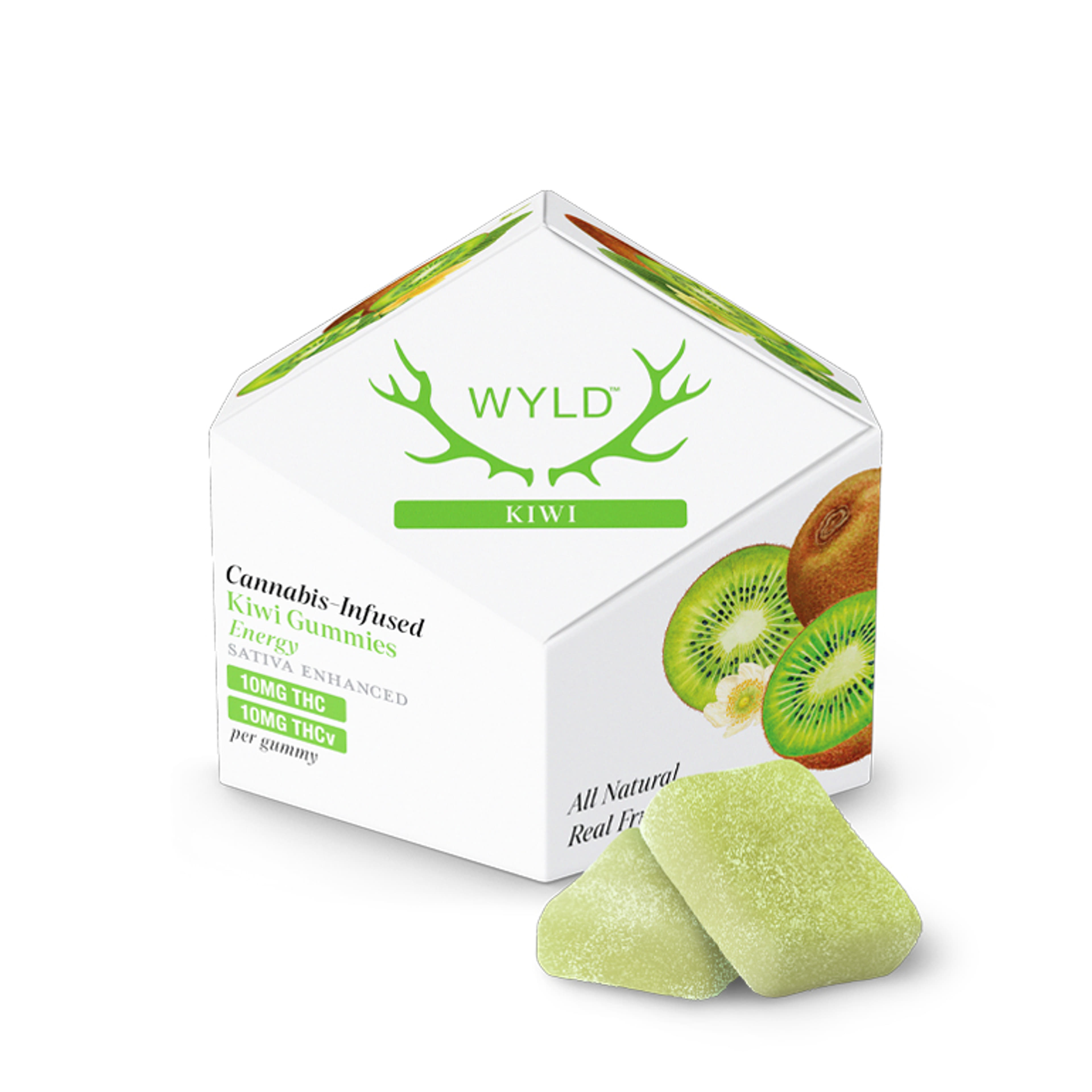 Kiwi 1:1 THCv 100mg - Wyld - Kiwi 1:1 THCv - $16 - Edibles
