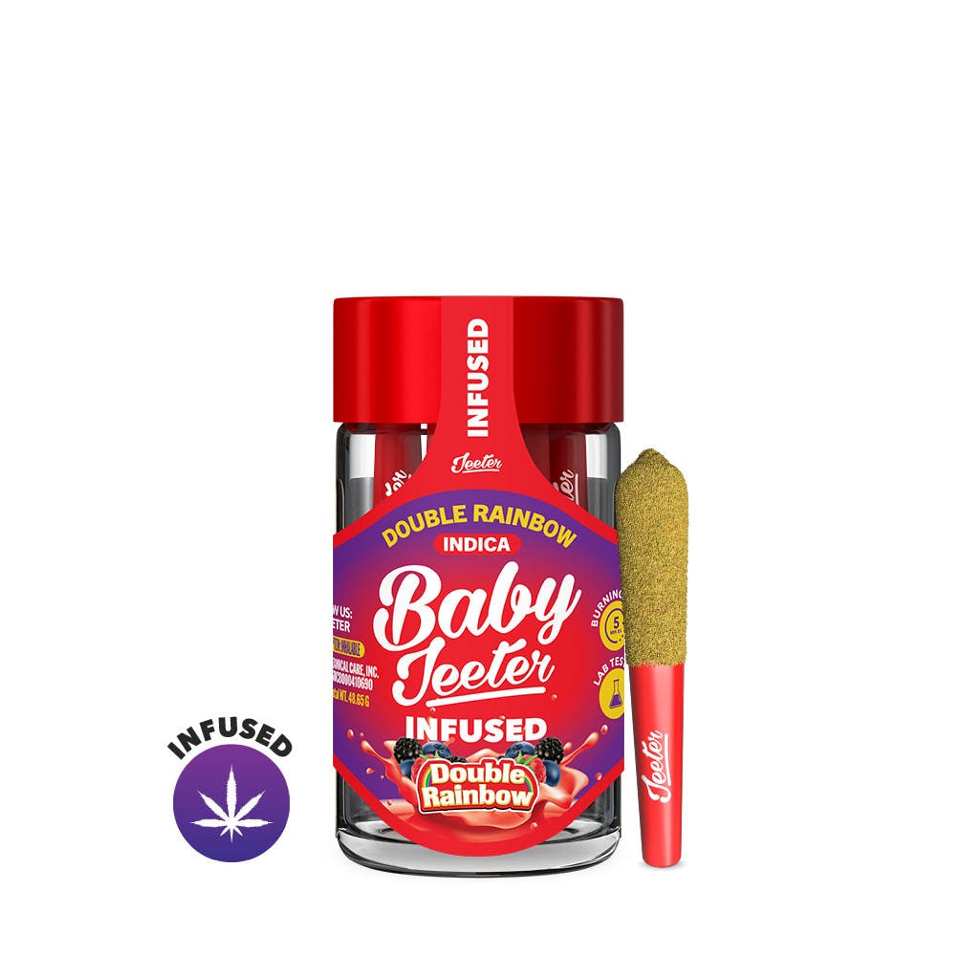 Double Rainbow - Baby Jeeter - Infused Pre-Rolls - Jeeter - 2.5g (5-Pack) - $39.99 - Infused Pre-Rolls