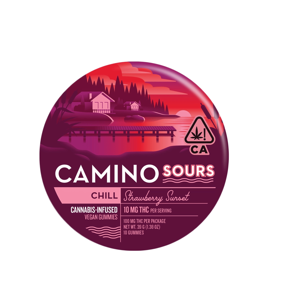 Sour Strawberry Sunset Camino Gummies (100Mg) - Camino -  - $20 - Edible