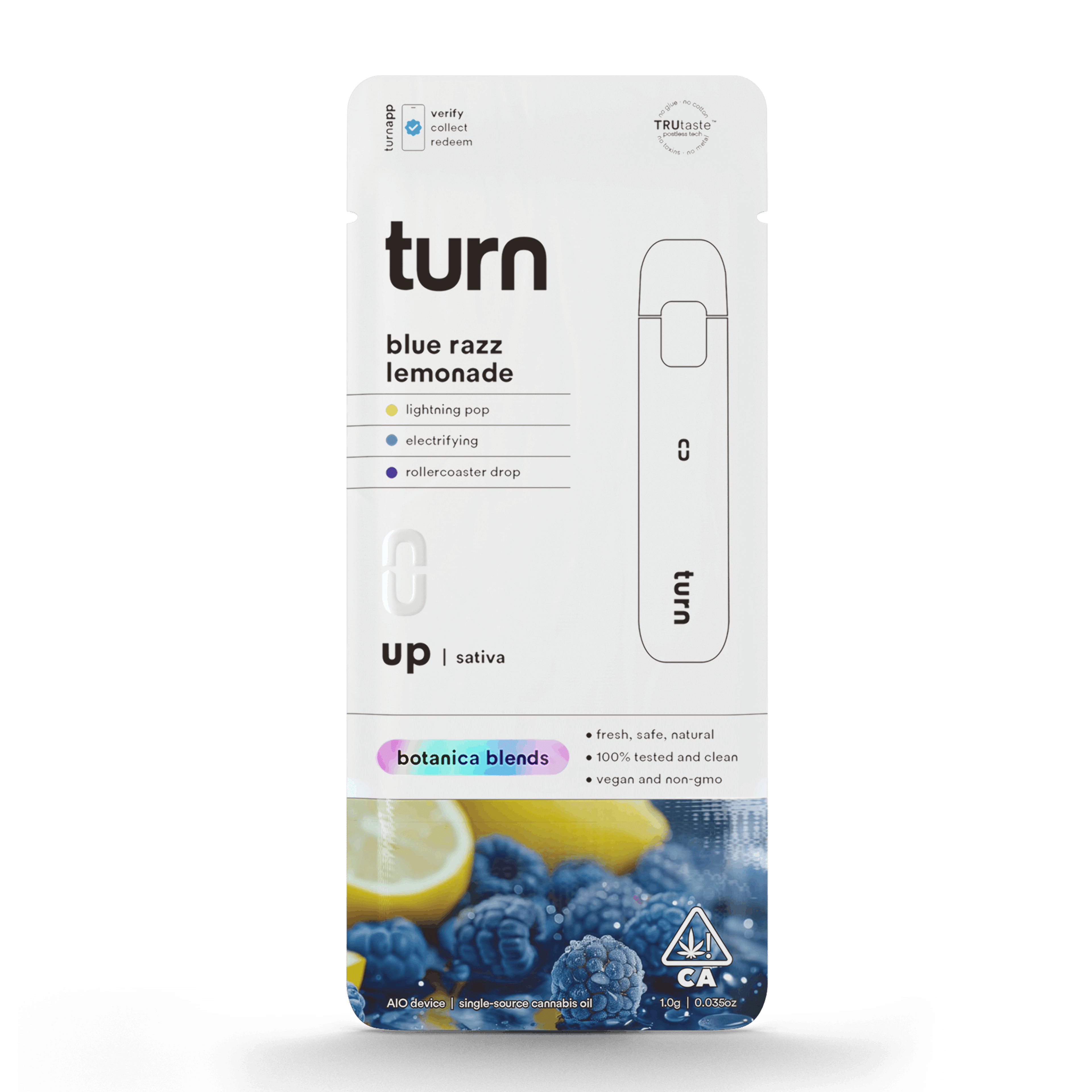 Turn Up Botanica Blends | 1g - Blue Razz Lemonade - AIO - Sativa - Turn - - $27 - All-In-Ones