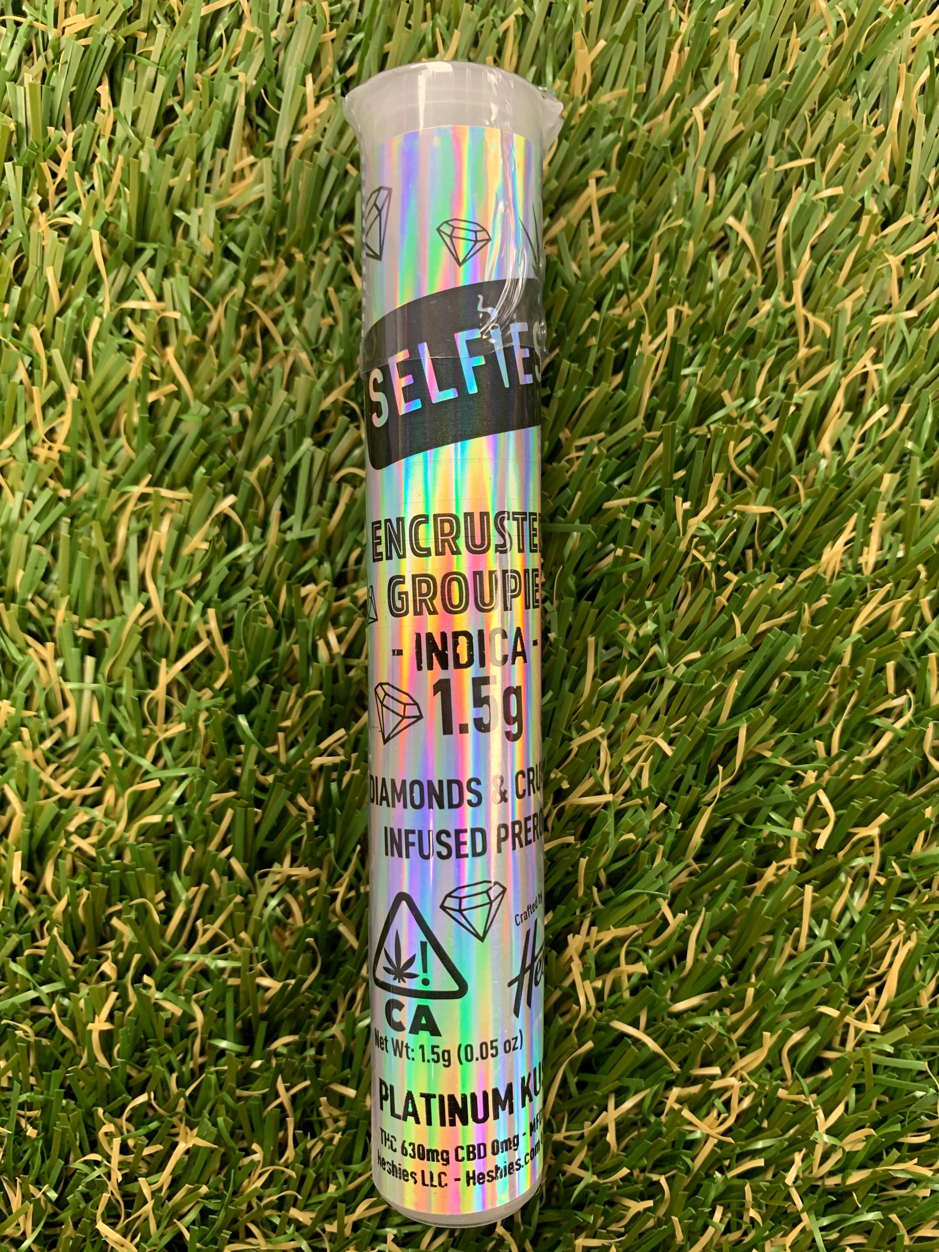 PLATINUM KUSH ENCRUSTED 1.5G INFUSED - Selfies -  - $14 - Pre-Roll Infused