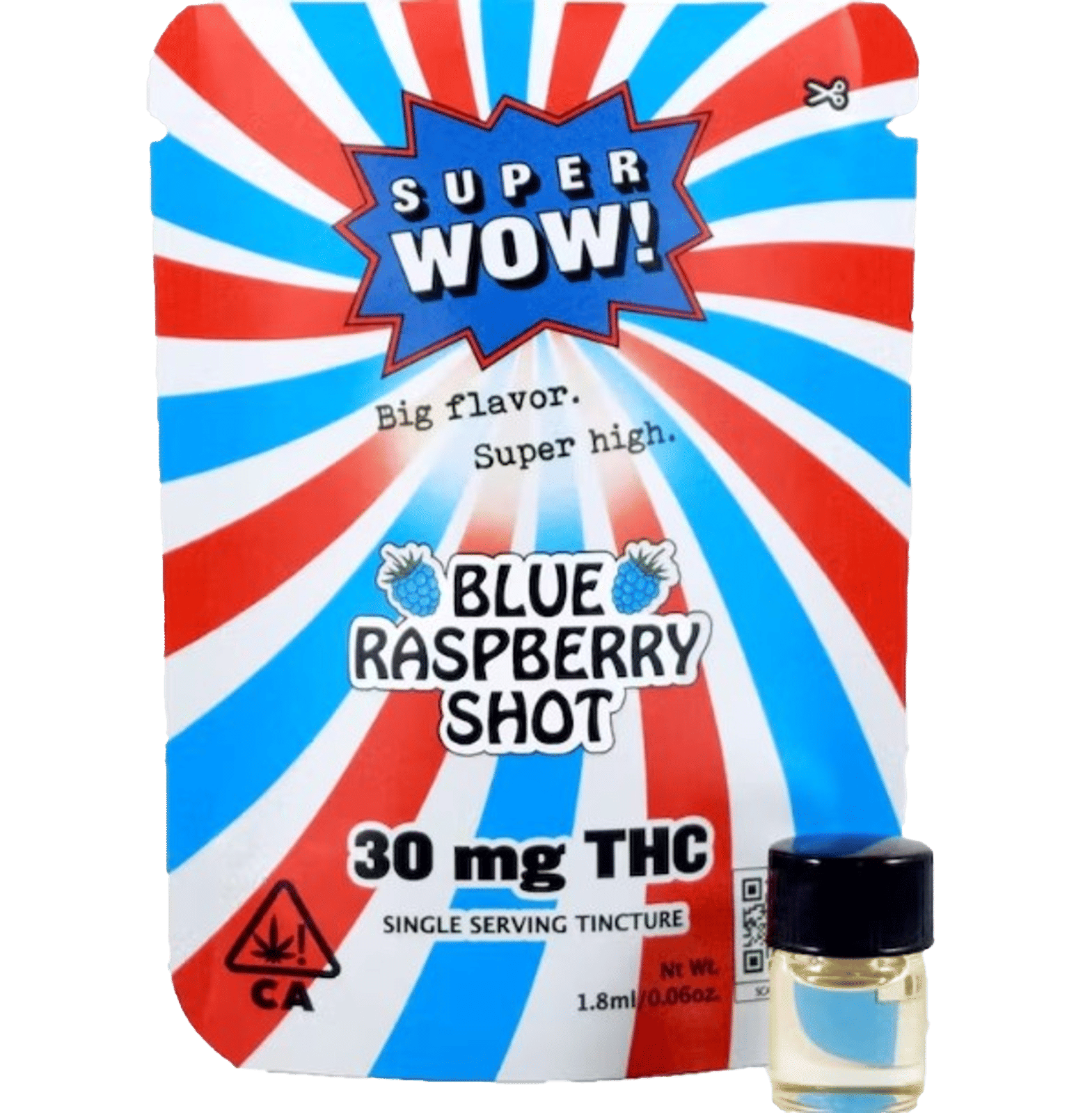 Blue Raspberry Shot - Super Wow - Single - $5.99 - Tinctures