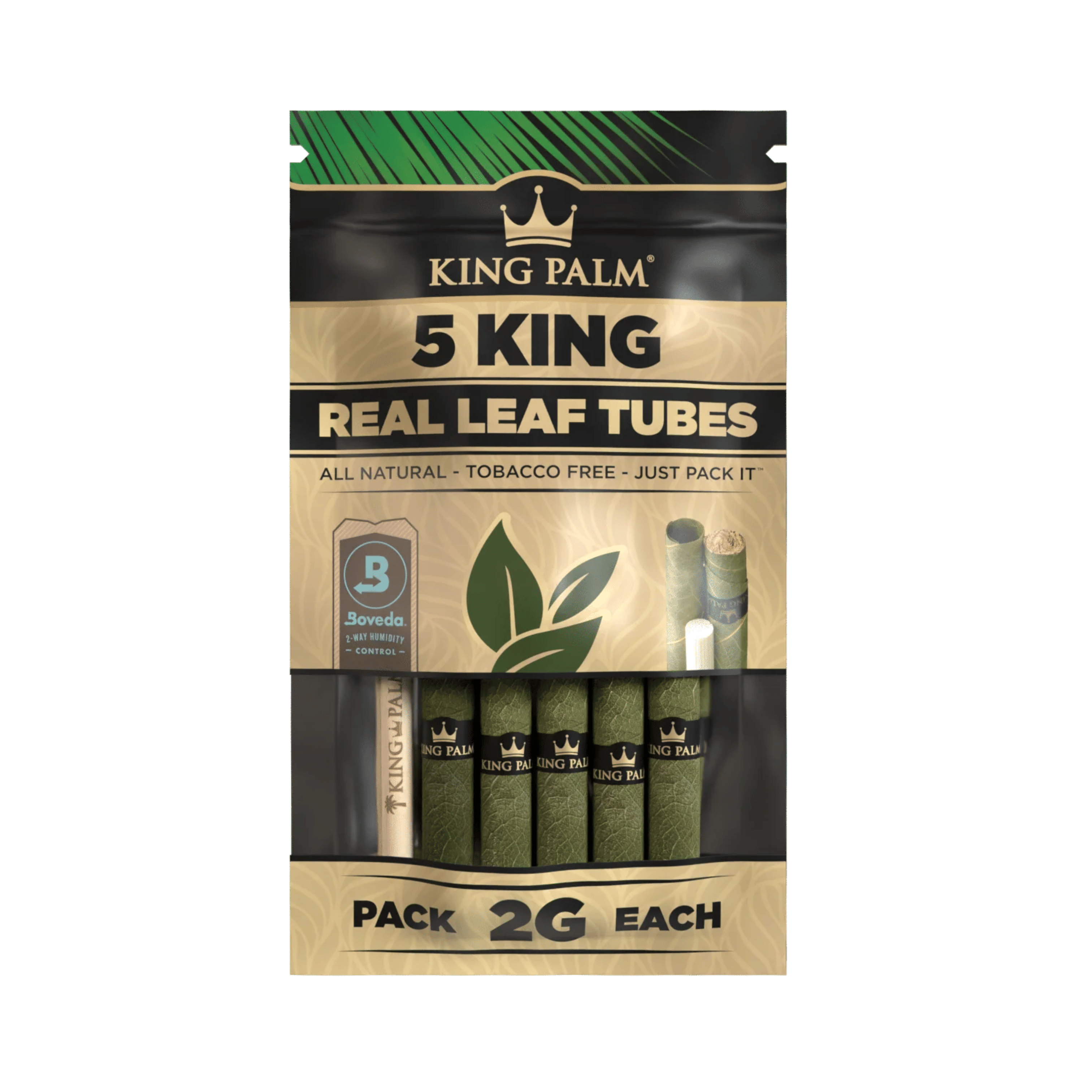 King Palm 5 Pack "King" Hemp Wraps Natural - King Palm -  - $3.50 - Paraphernalia