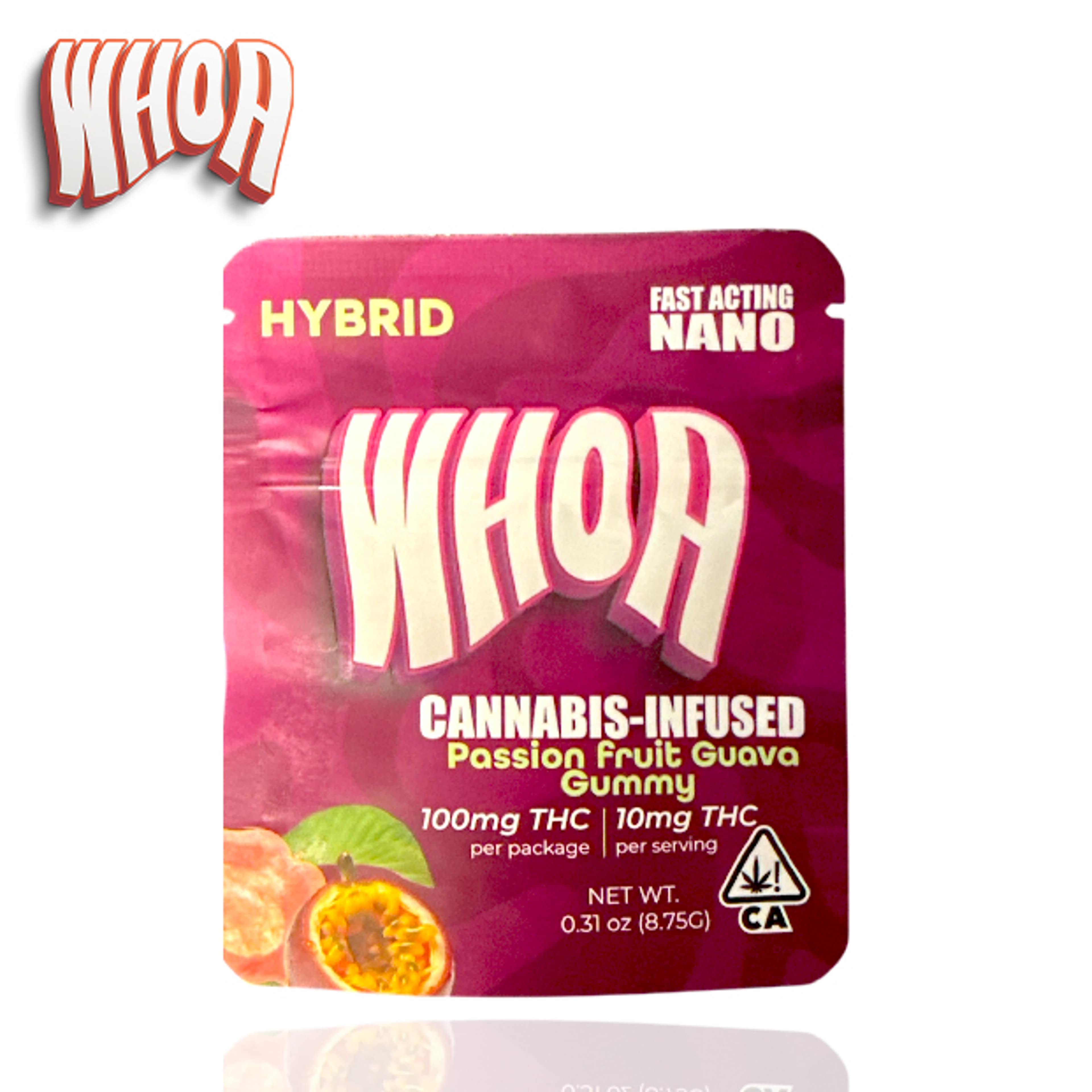 WHOA - Passion Fruit Guava Gummies - 100mg *B2G1 EVERYDAY* - Whoa - - $7.99 - Edibles