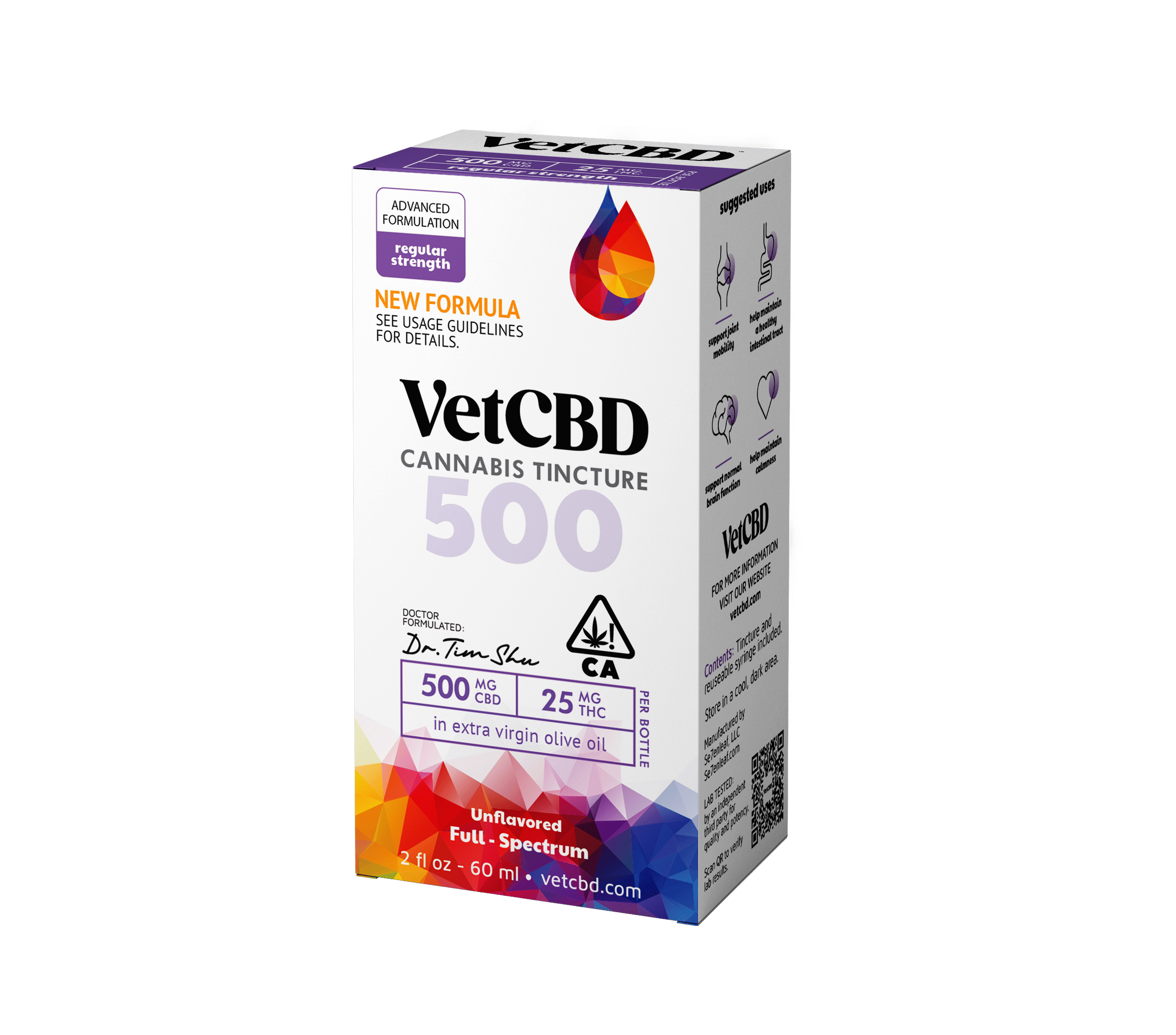 20:1 Pet Tincture 60ml 500mg - VetCBD - 60ml 500mg - $75 - Tinctures/Capsules