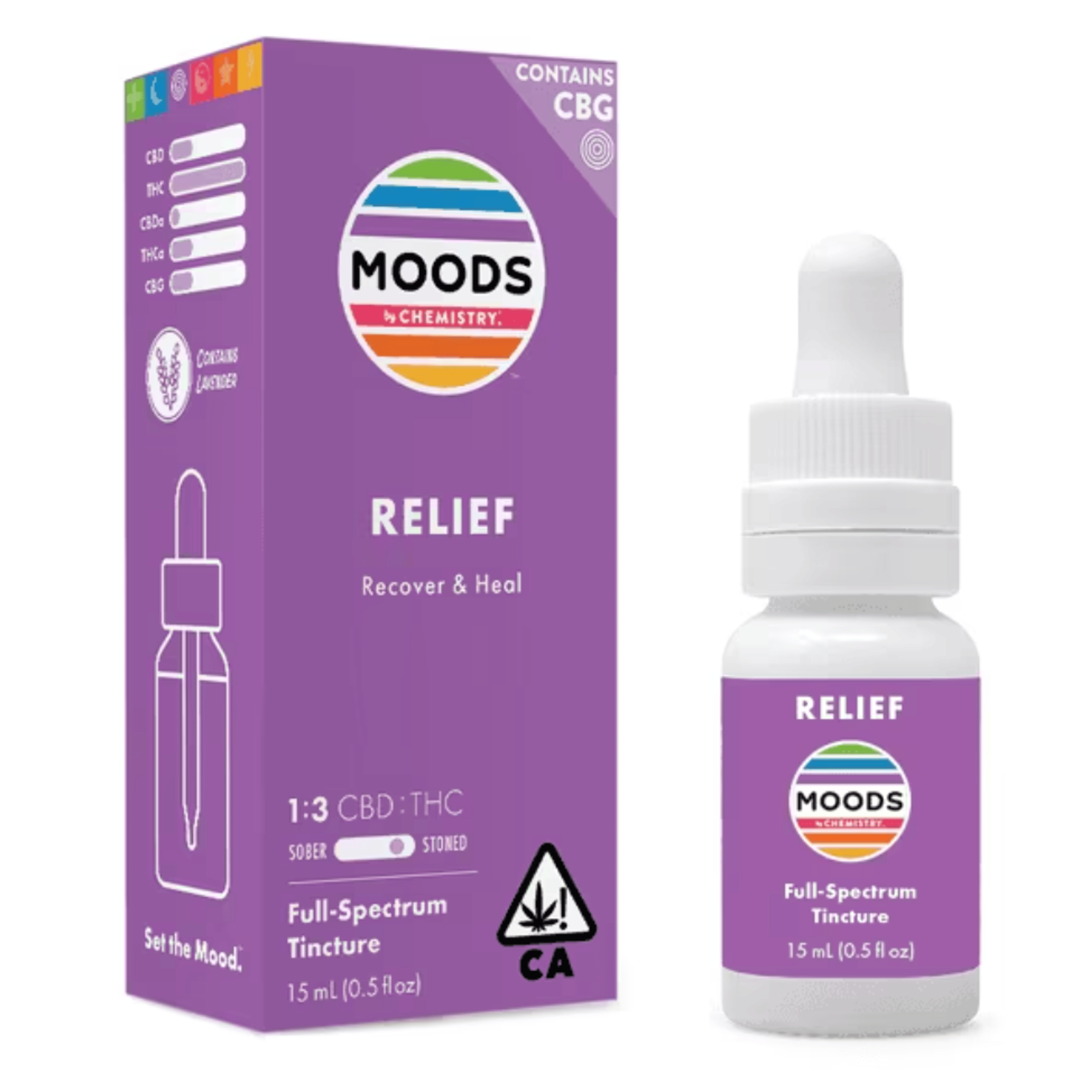 Relief ๐Purple Moods๐ 1:3 THC Tincture - Chemistry - - $29.27 - Edibles