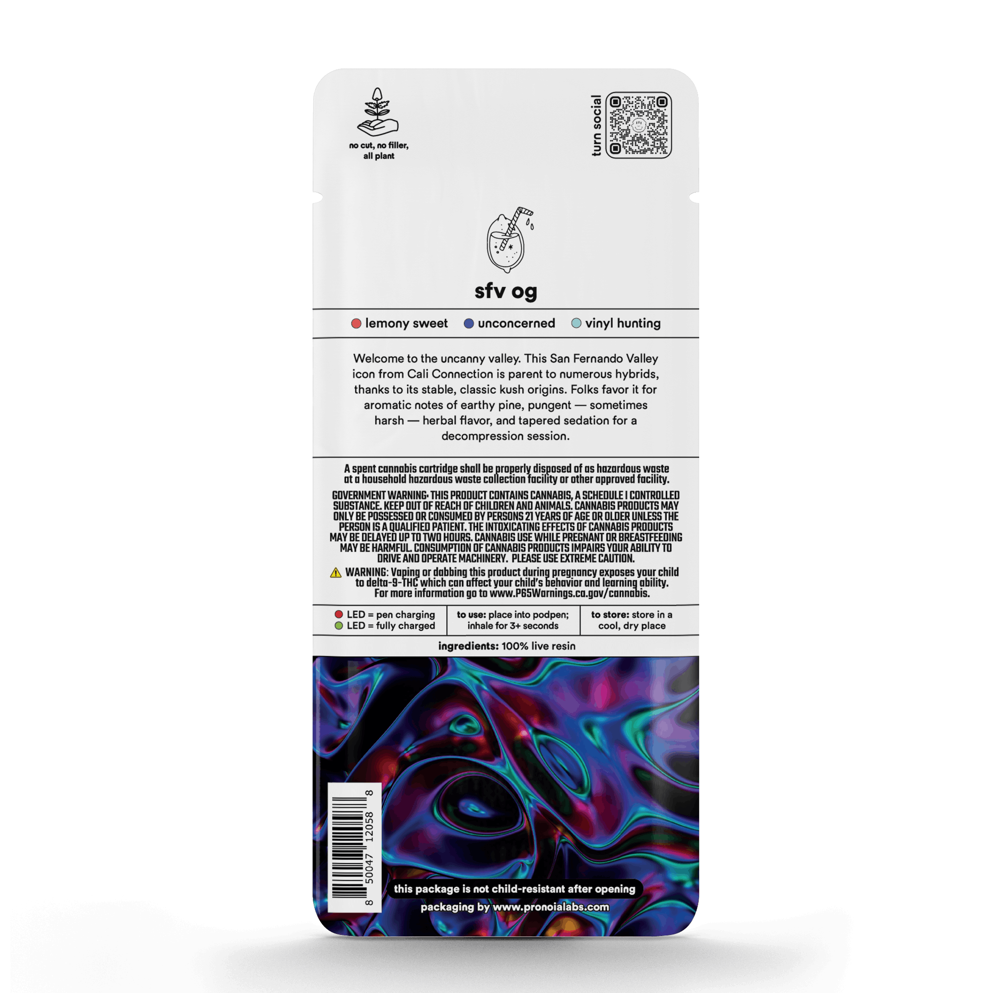 Turn Up Live Resin POD | 1g - SFV OG - Sativa Hybrid - Turn -  - $36 - Vape Carts