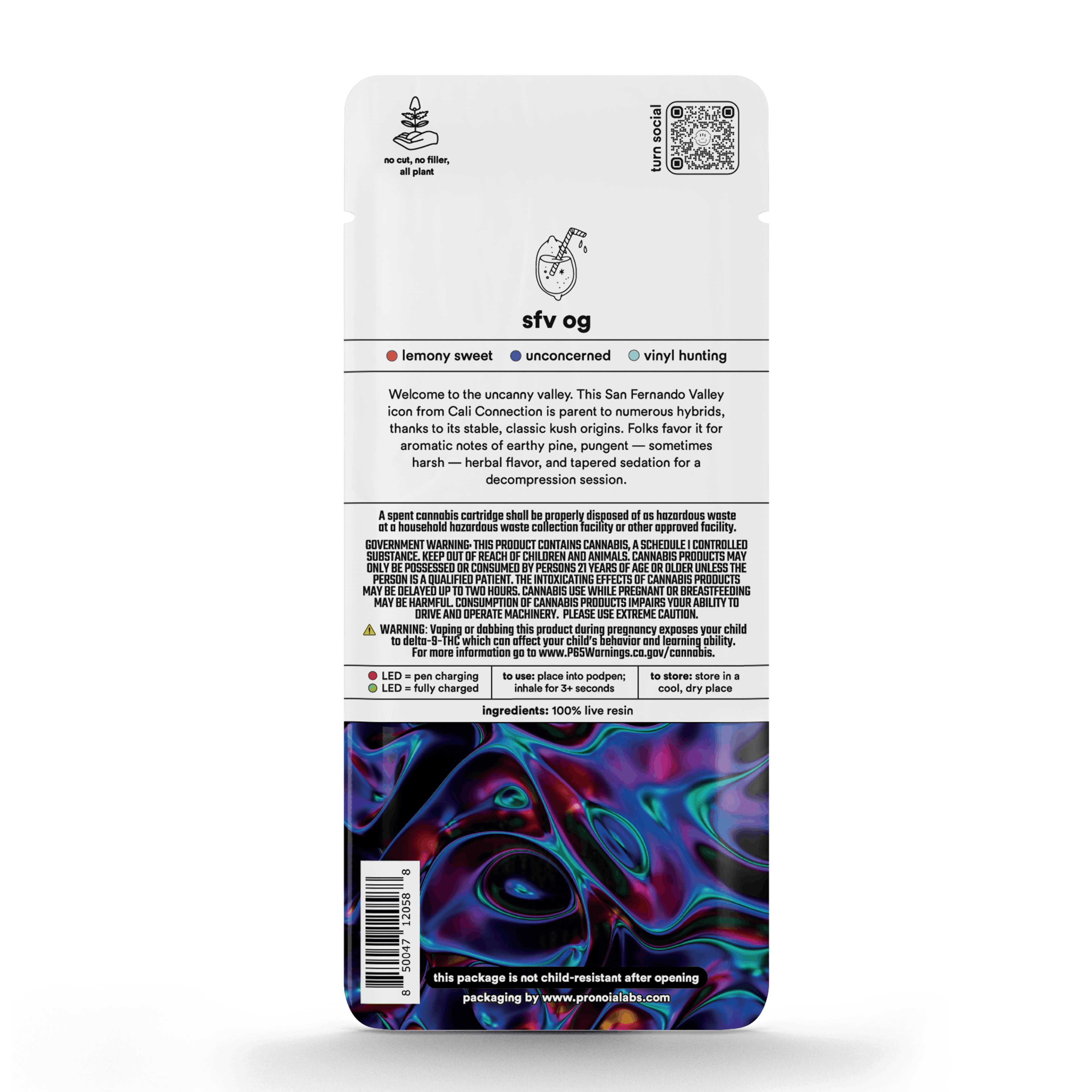 Turn Up Live Resin POD | 1g - SFV OG - Sativa Hybrid - Turn - - $36 - Vape Carts