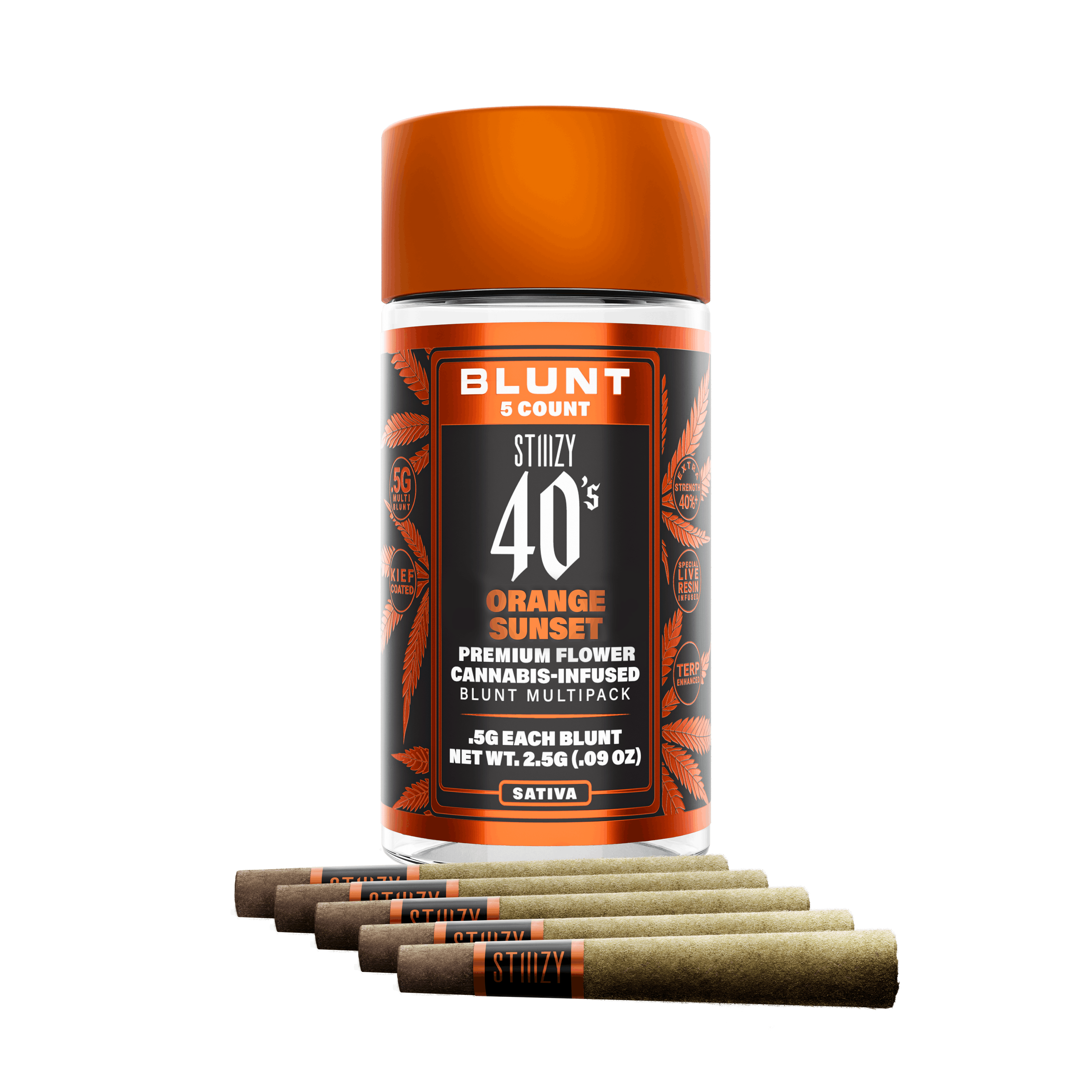 Orange Sunset - 40's Mini Blunts - STIIIZY - 2.5g (5-Pack) - $35.99 - Infused Pre-Rolls