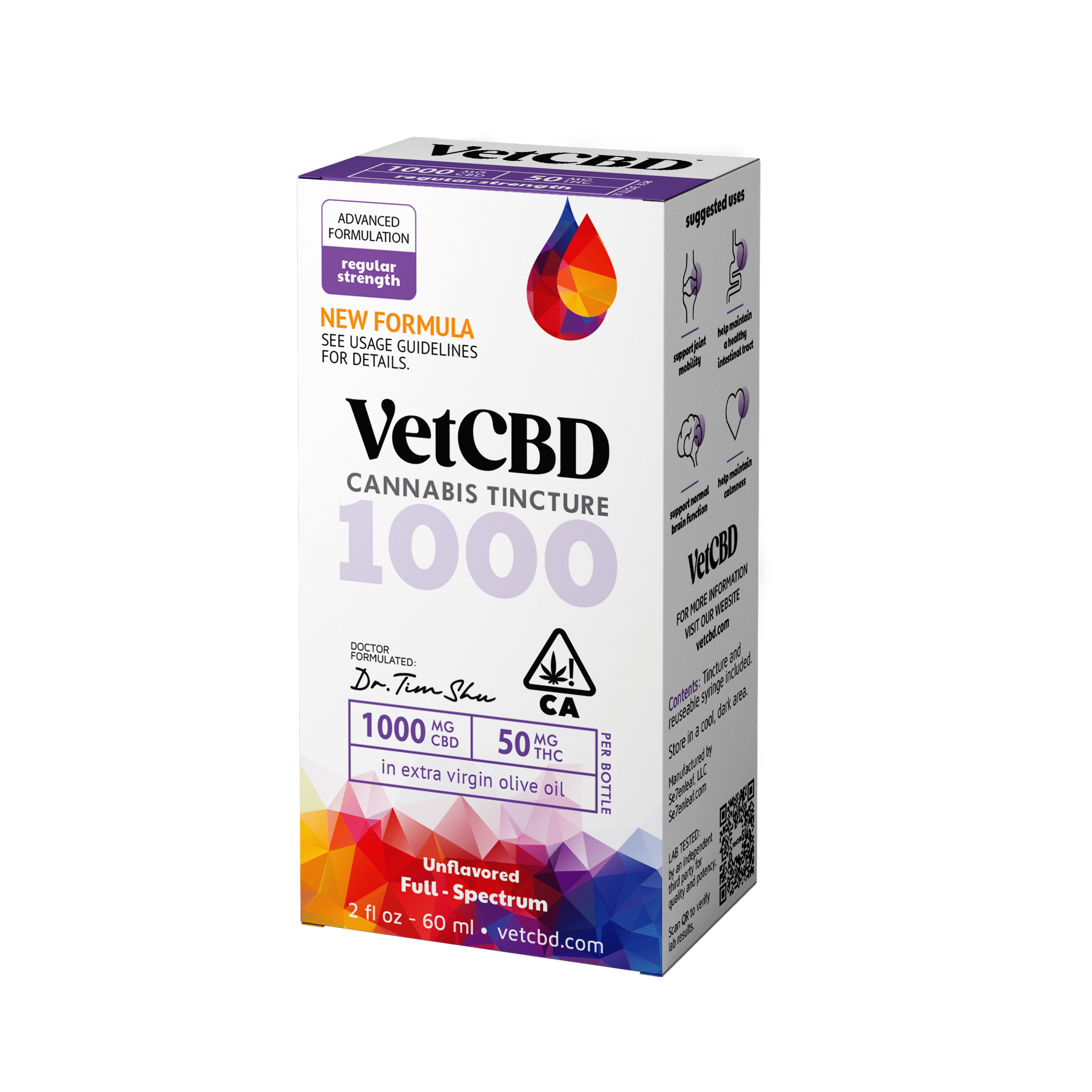 20:1 Pet Tincture 60ml 1000mg - VetCBD - 60ml 1000mg - $95 - Tinctures/Capsules