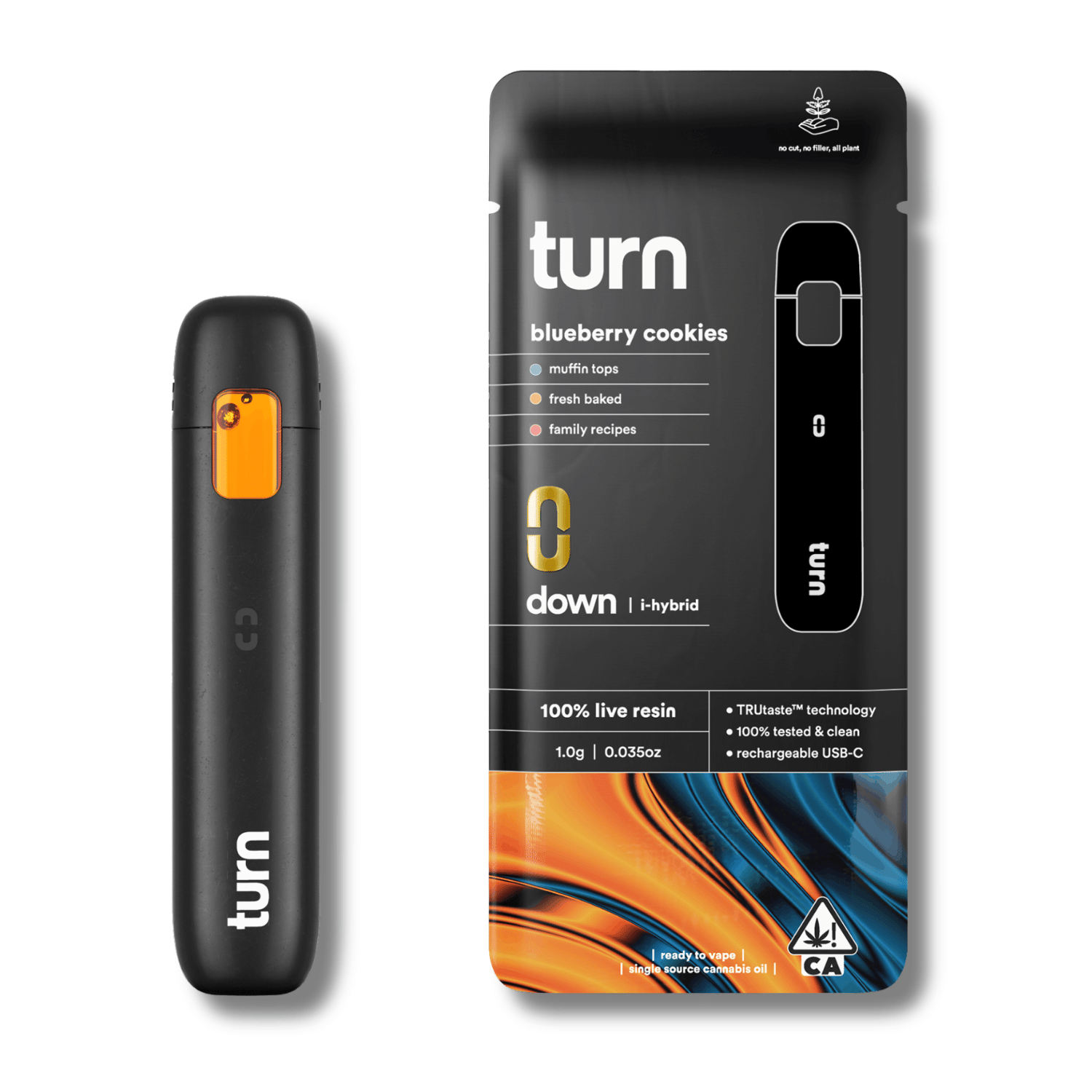 Blueberry Cookies 'Turn Down' Live Resin AIO 1g - Turn -  - $38 - Vapes