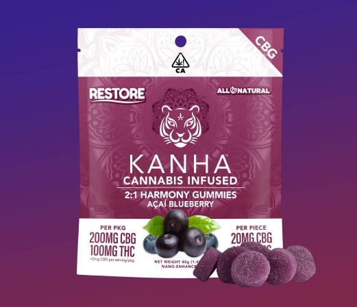BOGO: ACAI BLUEBERRY GUMMIES | 2:1 CBG:THC | KANHA | BUY ANY KANHA, GET THIS FOR $2
