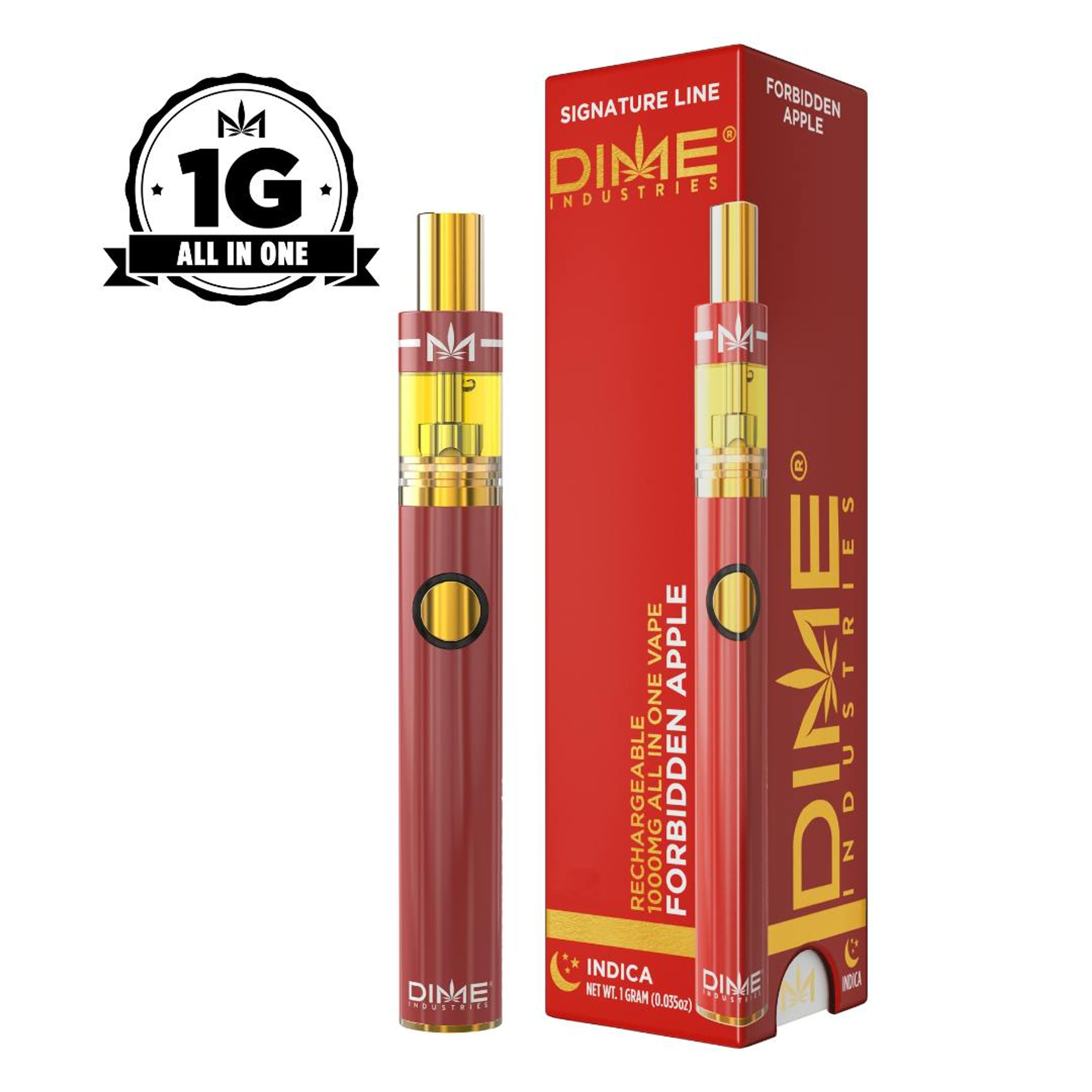 Dime Industries | 1000mg - Forbidden Apple - AIO - Indica - Dime Industries - - $26 - All-In-Ones