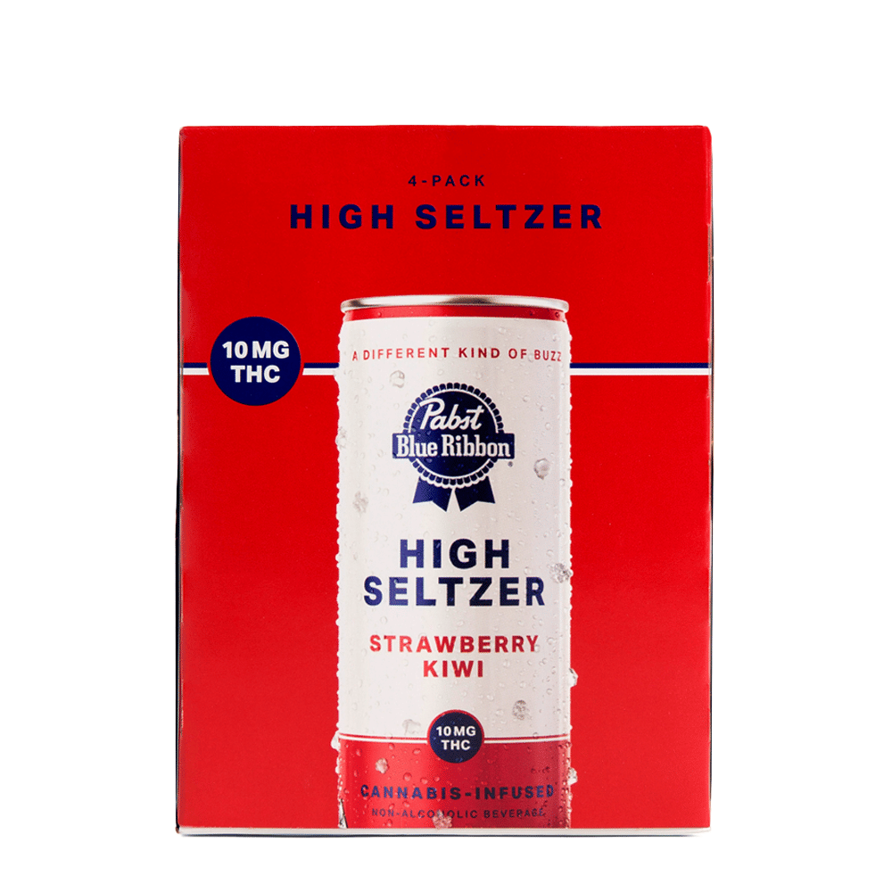 Strawberry Kiwi High Seltzer (4PK) (10Mg) - Pabst Blue Ribbon - (4PK) (10Mg) - $15 - Beverage