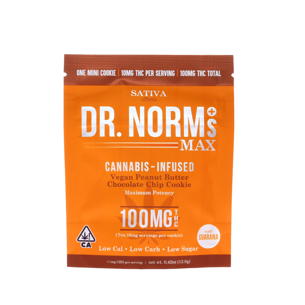 Max Peanut Butter Chocolate Chip Vegan Cookie (1PK) (100MG) - Dr. Norm's -  - $12 - Edible