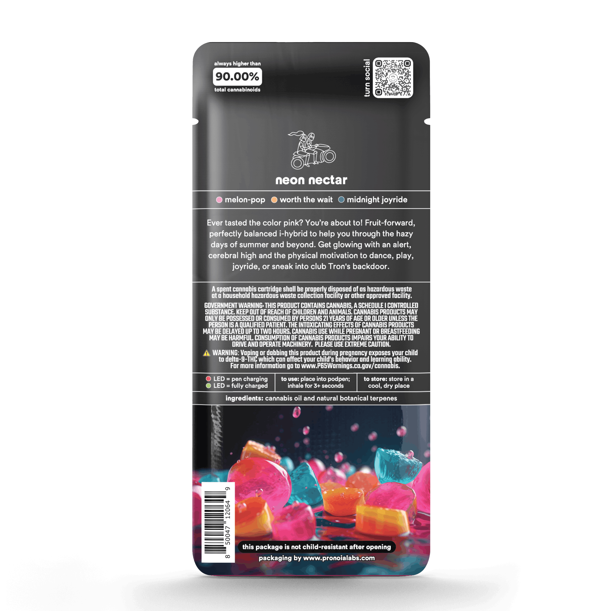 Turn Down Botanica Blends POD | 1g - Neon Nectar - Indica Hybrid - Turn -  - $26 - Vape Carts