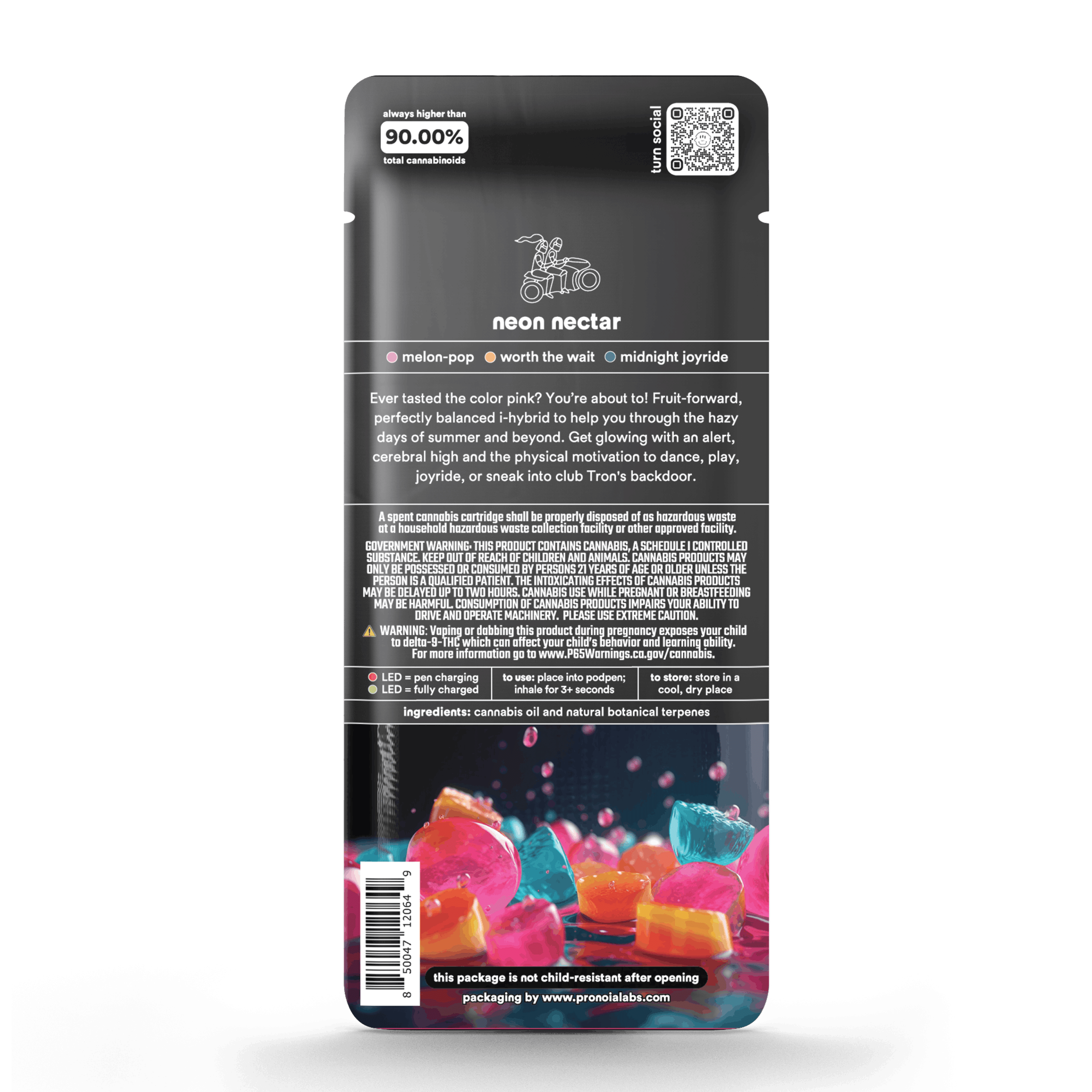 Turn Down Botanica Blends POD | 1g - Neon Nectar - Indica Hybrid - Turn - - $26 - Vape Carts